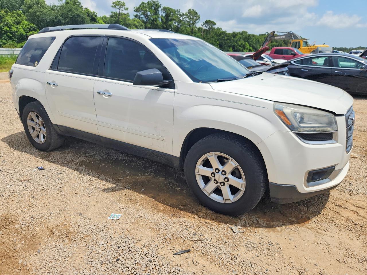 2014 Gmc Acadia Sle White vin: 1GKKRNED0EJ196499