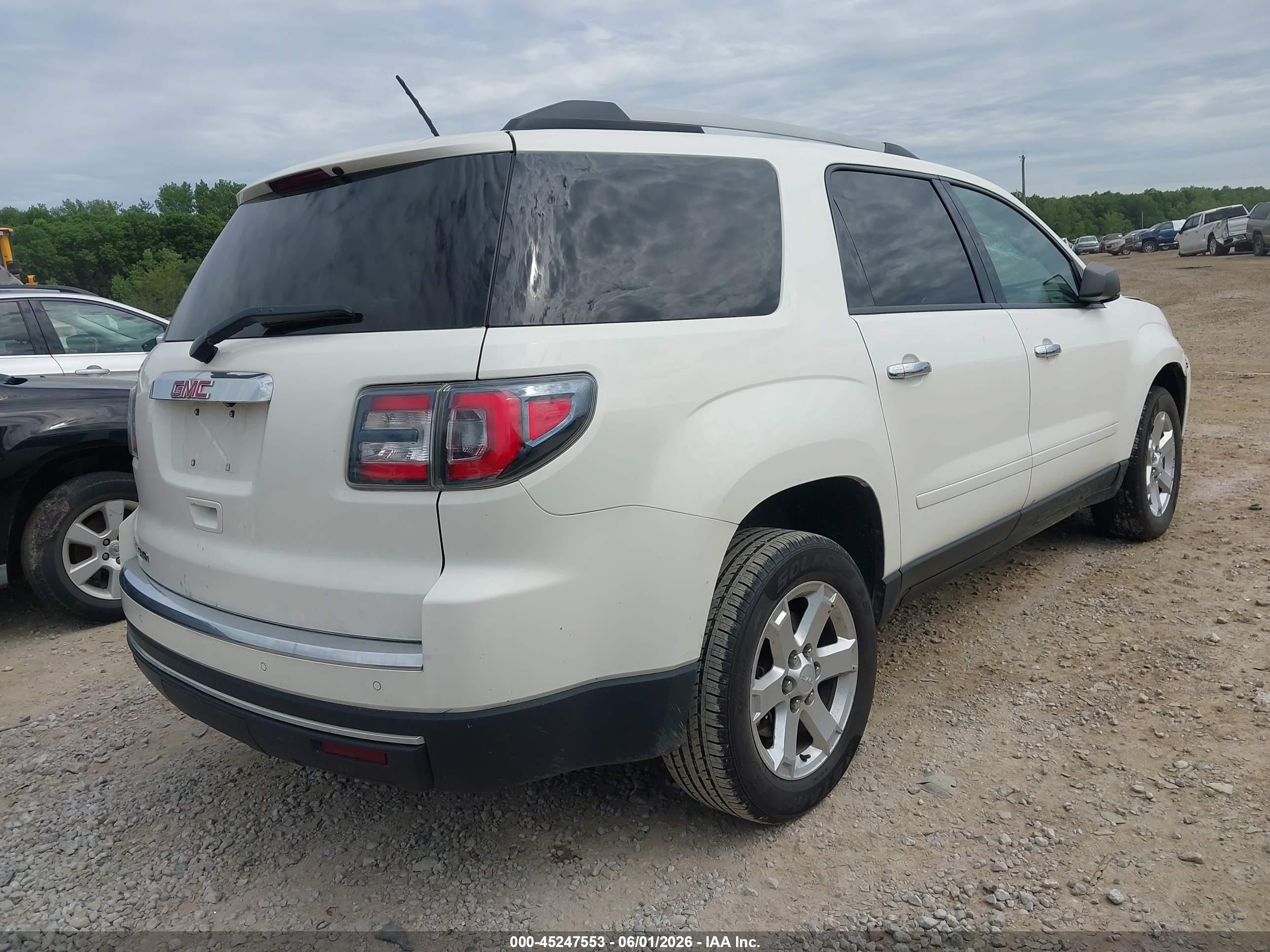 2015 Gmc Acadia Sle-1 White vin: 1GKKRNED0FJ129788