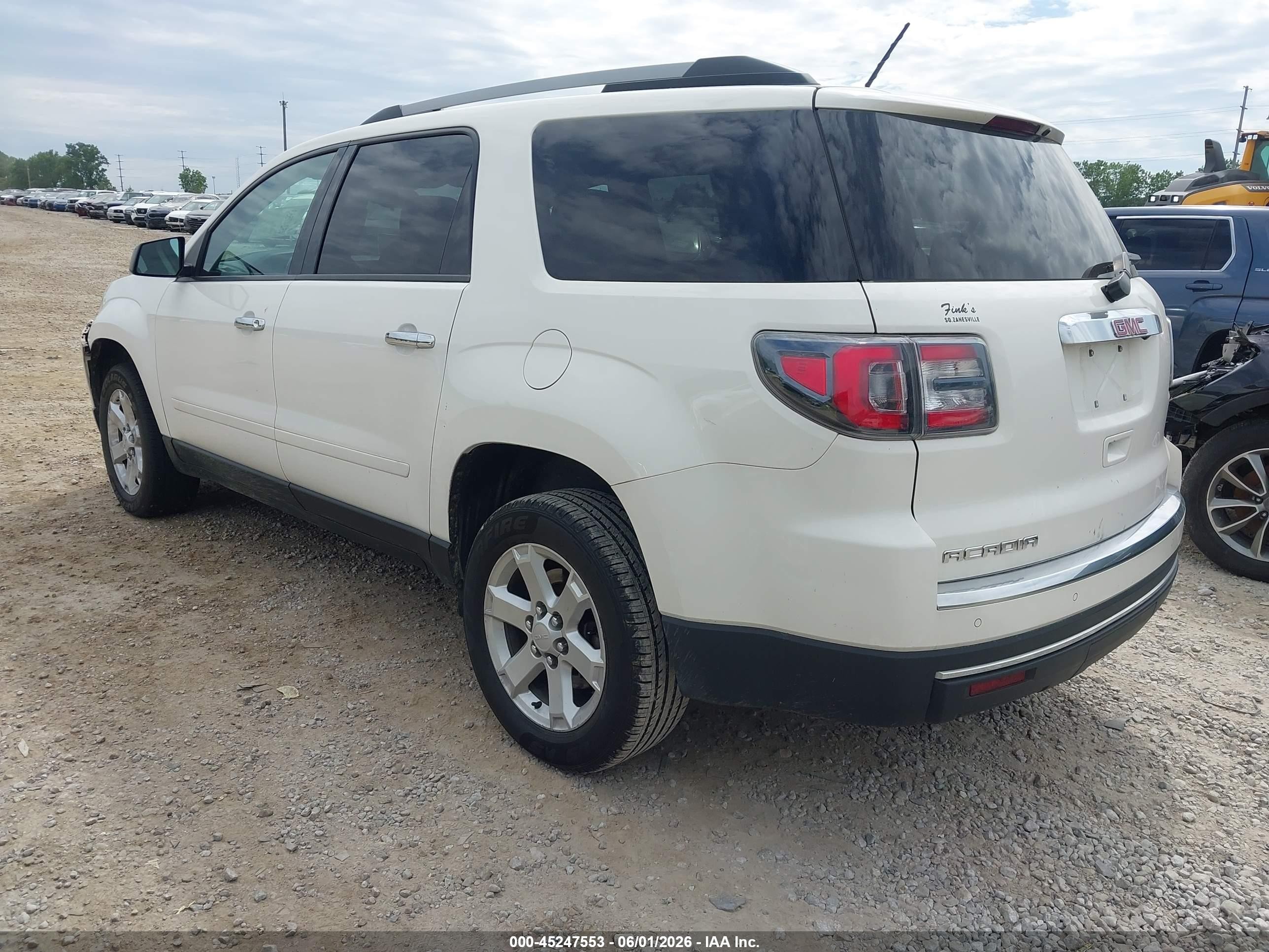 2015 Gmc Acadia Sle-1 White vin: 1GKKRNED0FJ129788