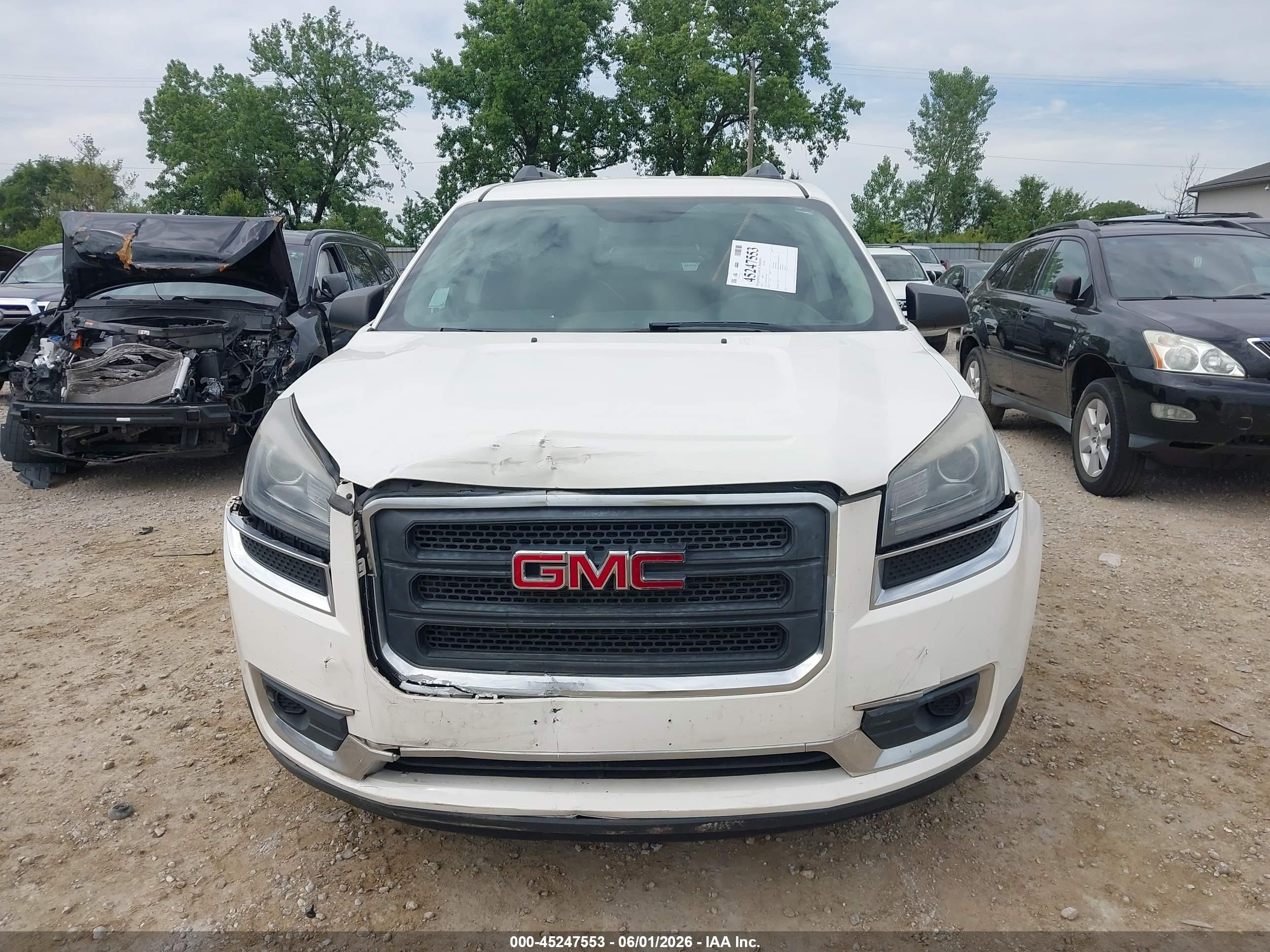 2015 Gmc Acadia Sle-1 White vin: 1GKKRNED0FJ129788