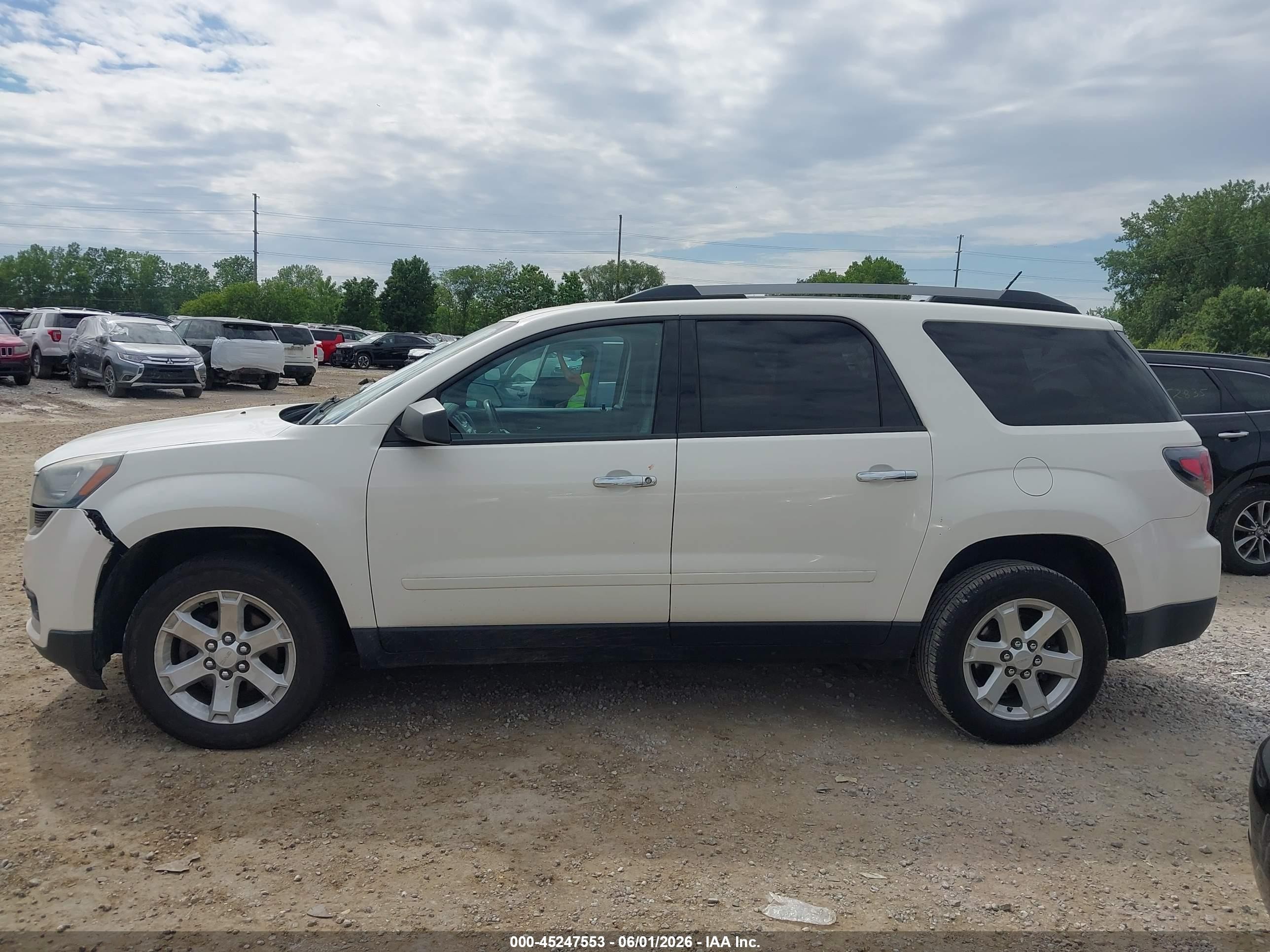 2015 Gmc Acadia Sle-1 White vin: 1GKKRNED0FJ129788