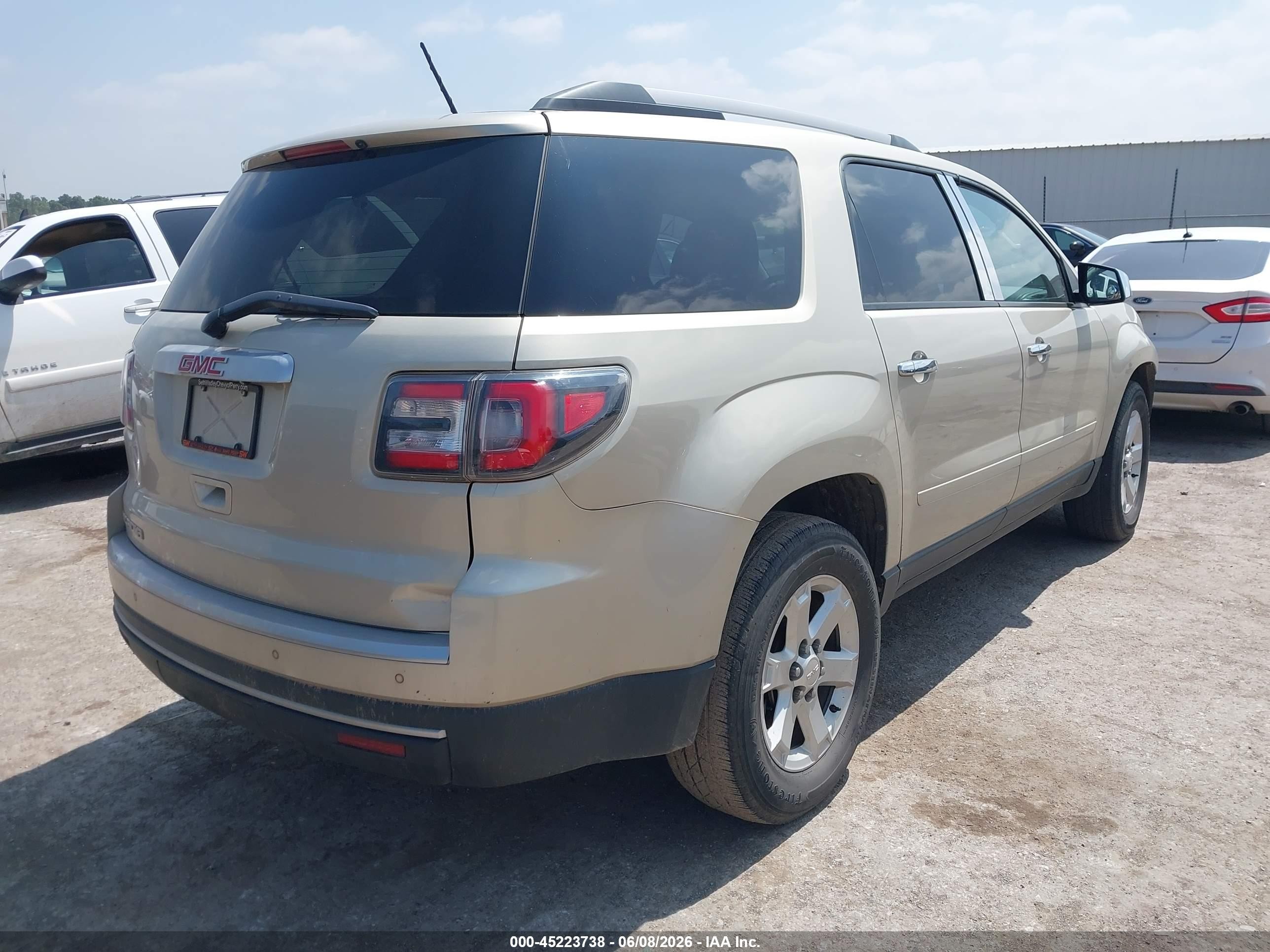2015 Gmc Acadia Sle-1 Желто-коричневый vin: 1GKKRNED0FJ159017