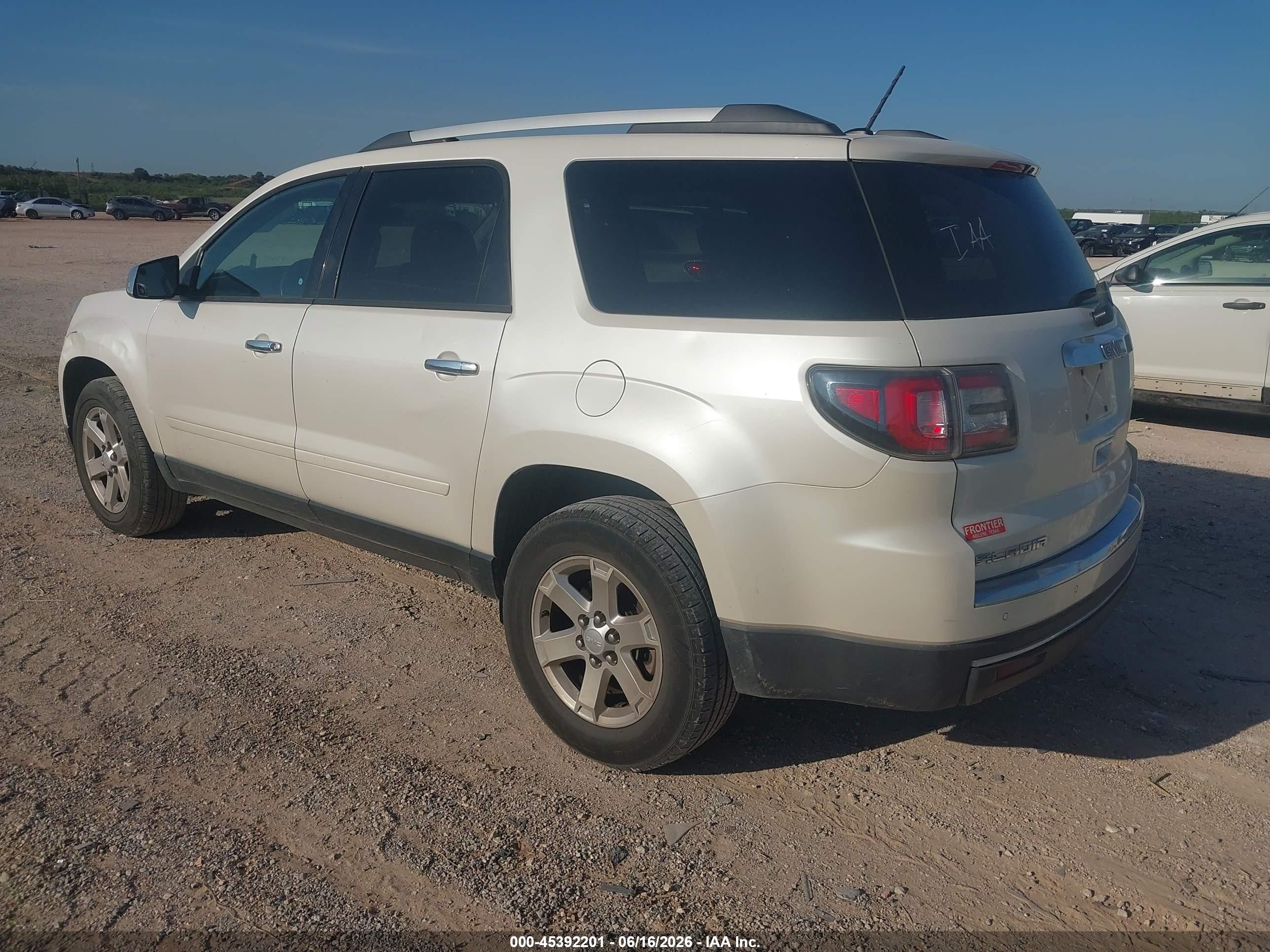 2015 Gmc Acadia Sle-1 White vin: 1GKKRNED0FJ302709