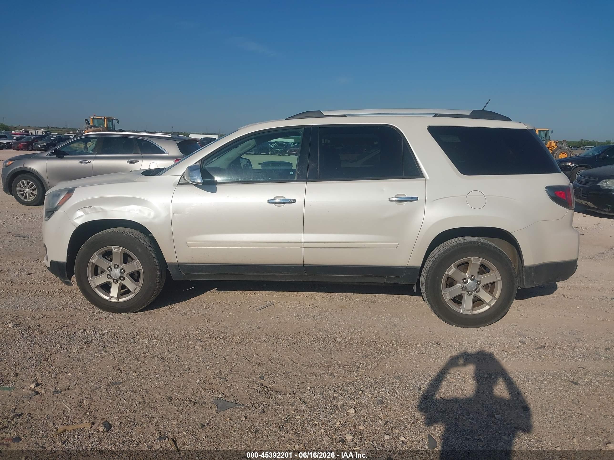2015 Gmc Acadia Sle-1 White vin: 1GKKRNED0FJ302709