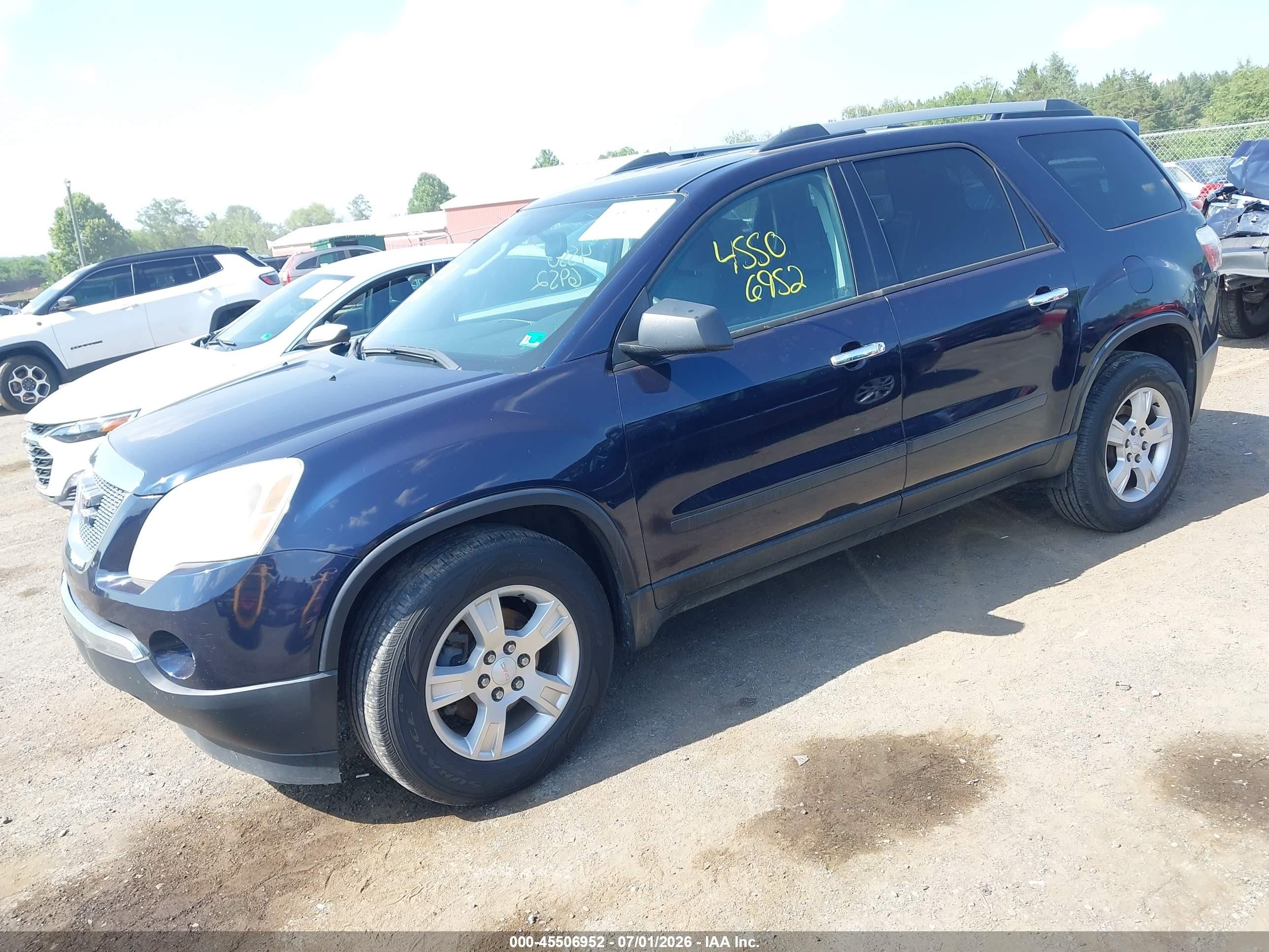 2011 Gmc Acadia Sl Blue vin: 1GKKRNED1BJ369734