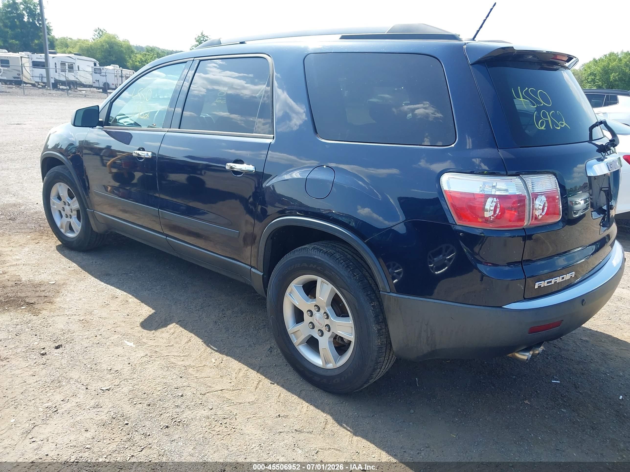 2011 Gmc Acadia Sl Blue vin: 1GKKRNED1BJ369734