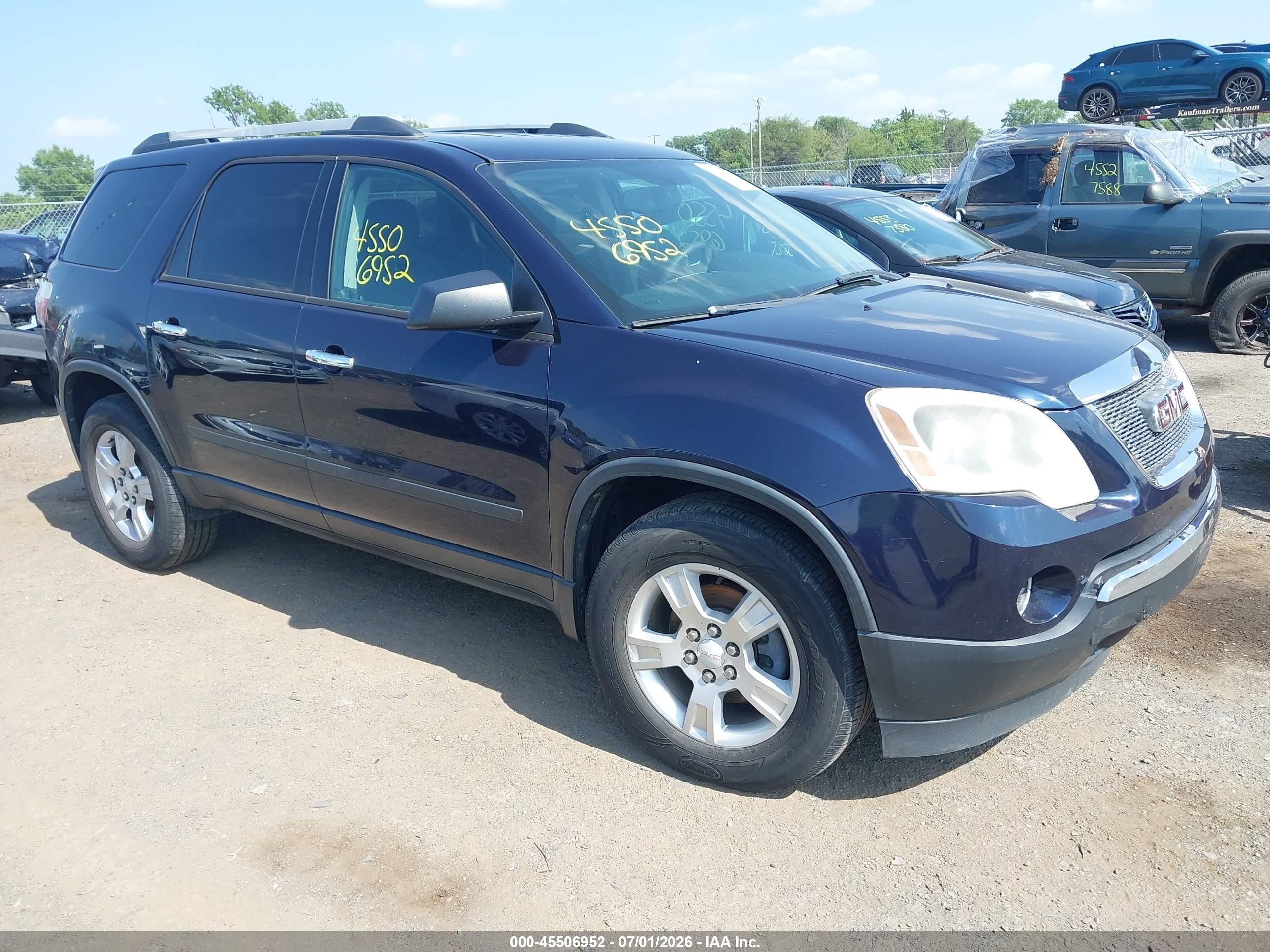 2011 Gmc Acadia Sl Blue vin: 1GKKRNED1BJ369734