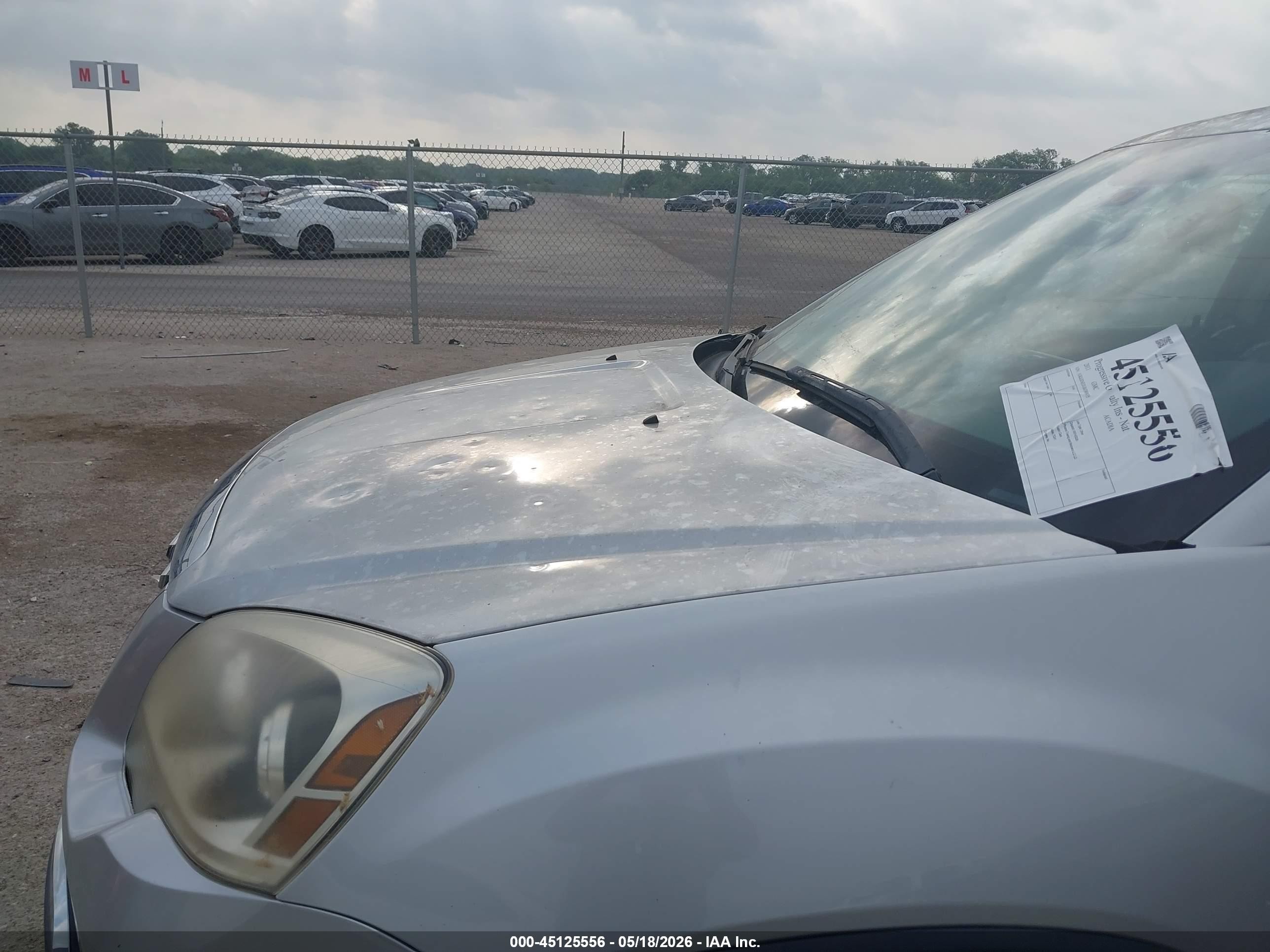 2011 Gmc Acadia Sl Silver vin: 1GKKRNED1BJ380975