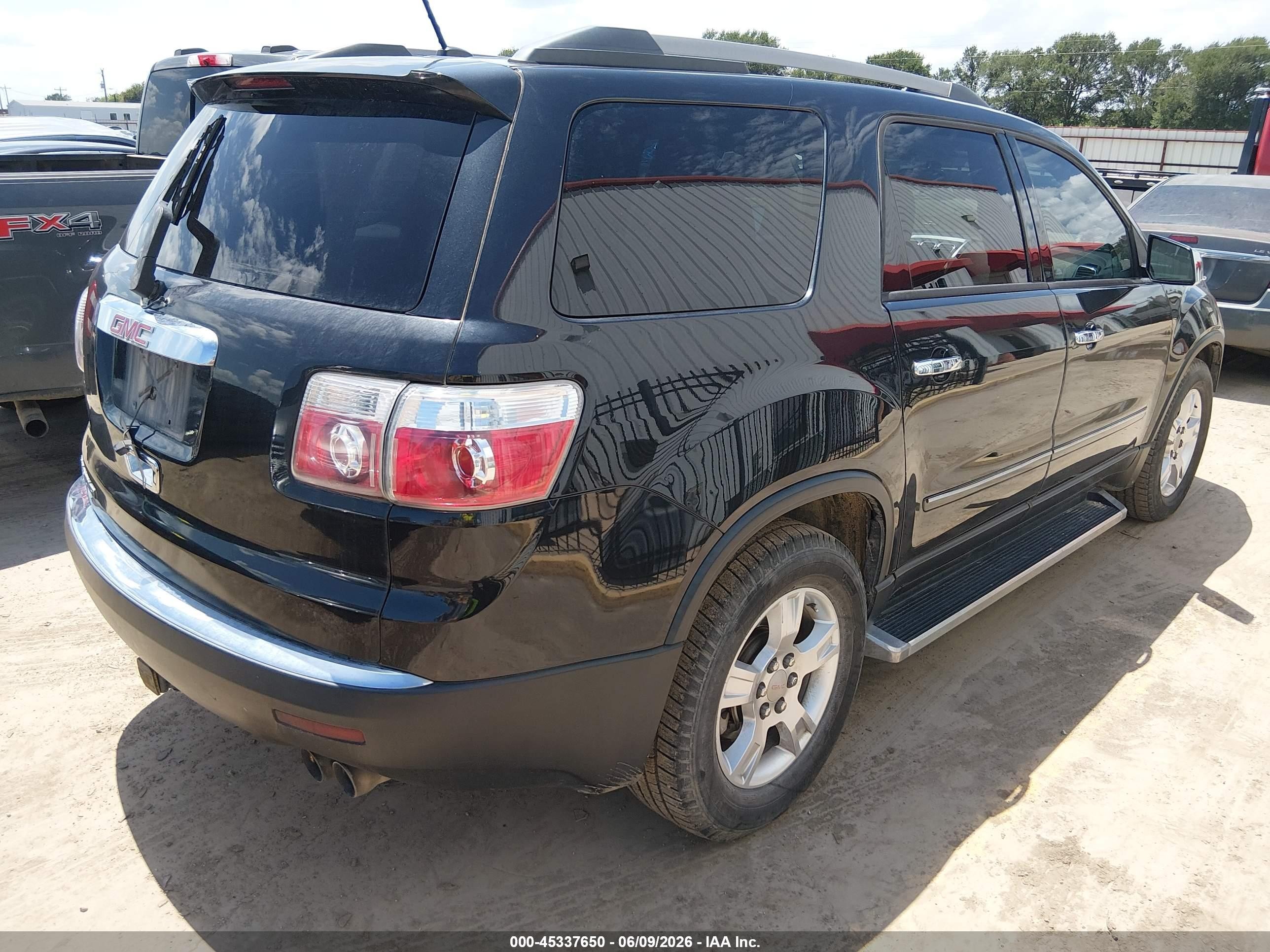 2012 Gmc Acadia Sl Black vin: 1GKKRNED1CJ384154
