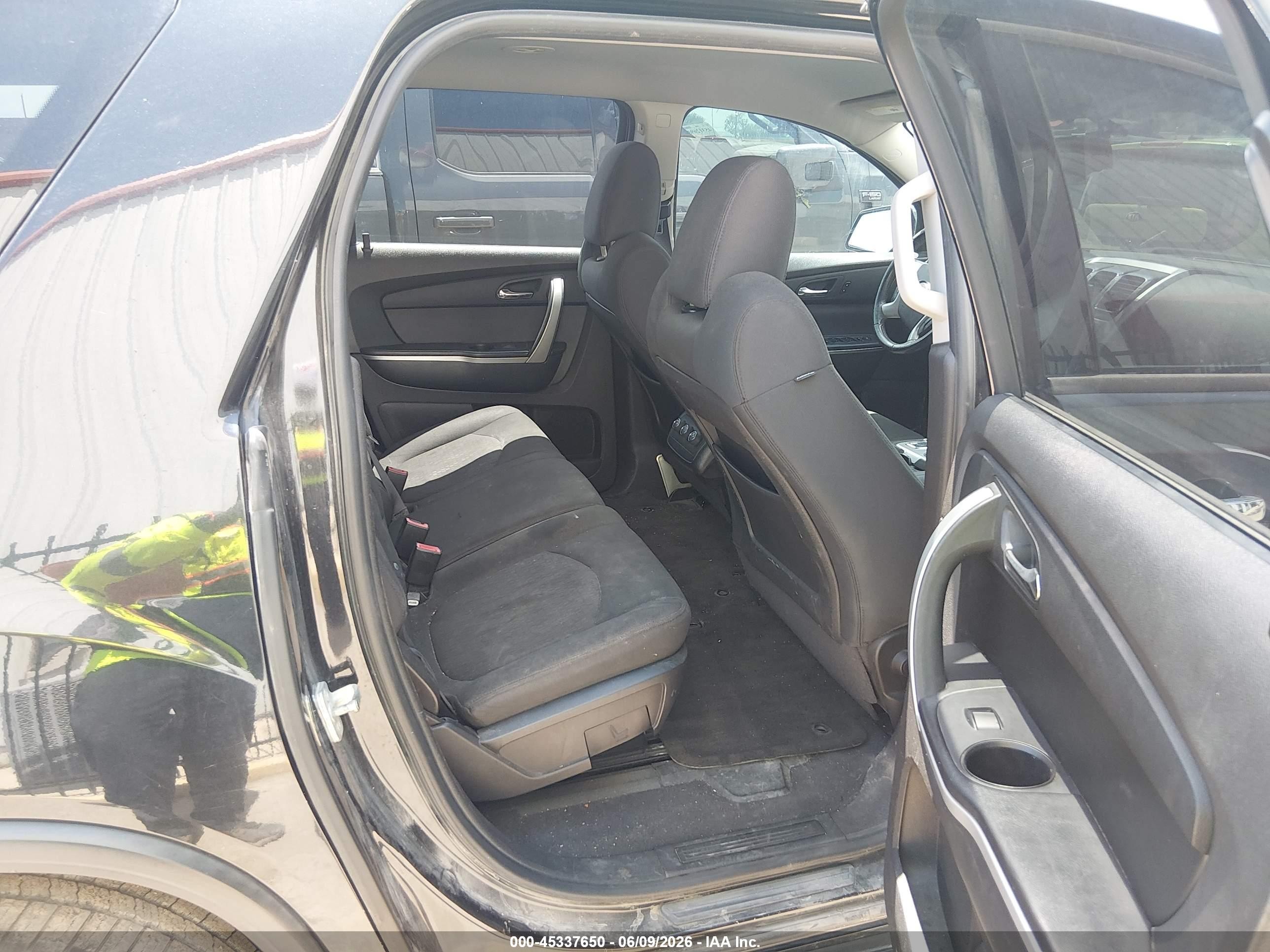 2012 Gmc Acadia Sl Black vin: 1GKKRNED1CJ384154