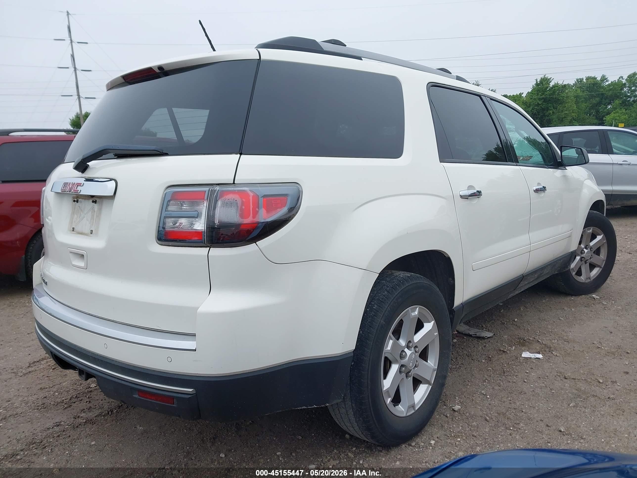 2014 Gmc Acadia Sle-1 Белый vin: 1GKKRNED1EJ222723