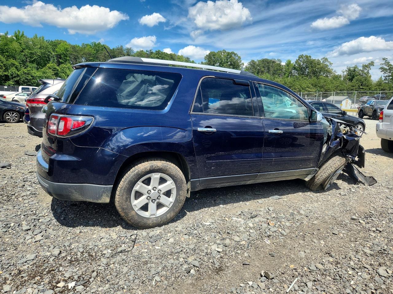 2015 Gmc Acadia Sle Blue vin: 1GKKRNED1FJ298217