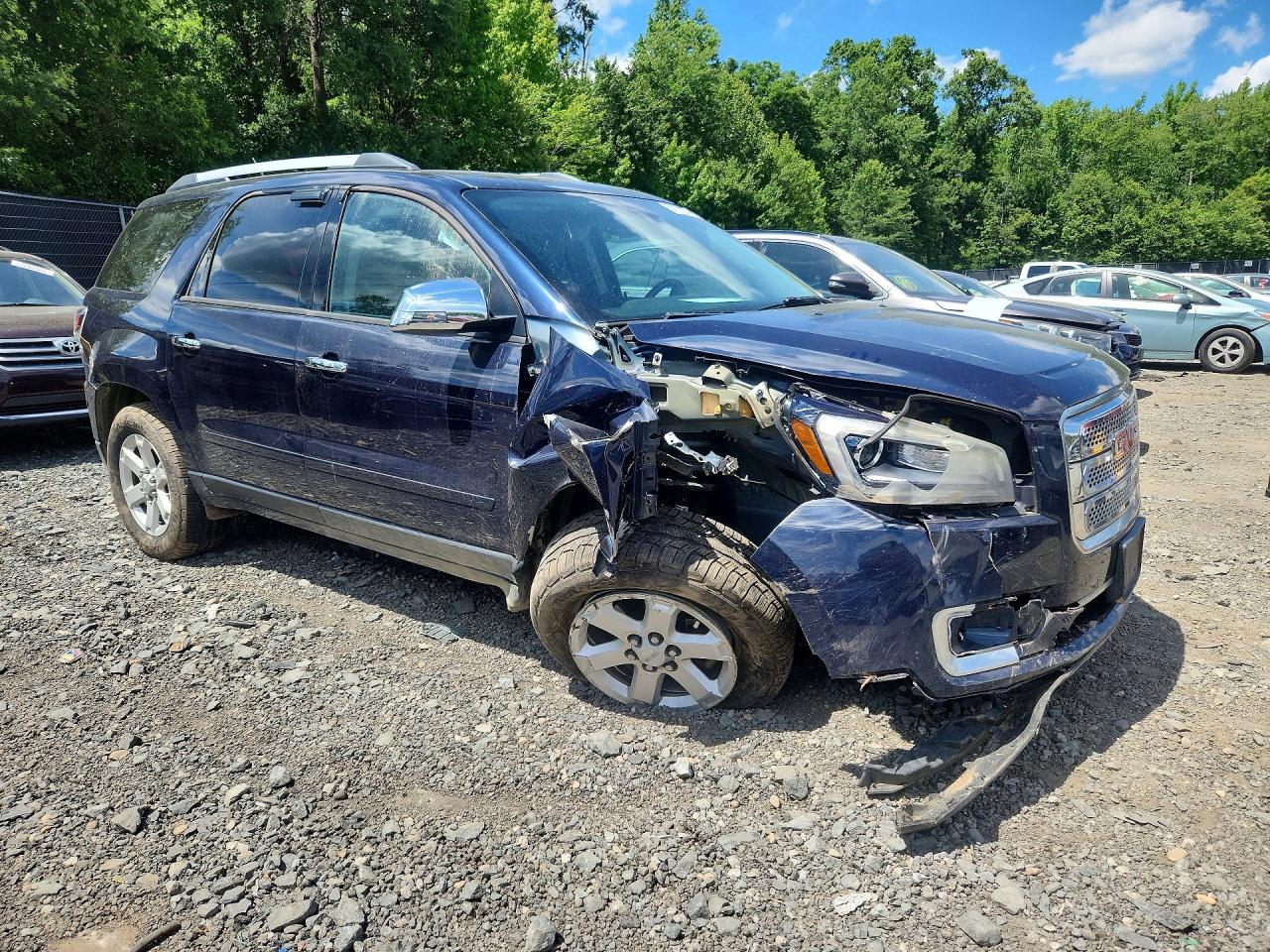 2015 Gmc Acadia Sle Blue vin: 1GKKRNED1FJ298217