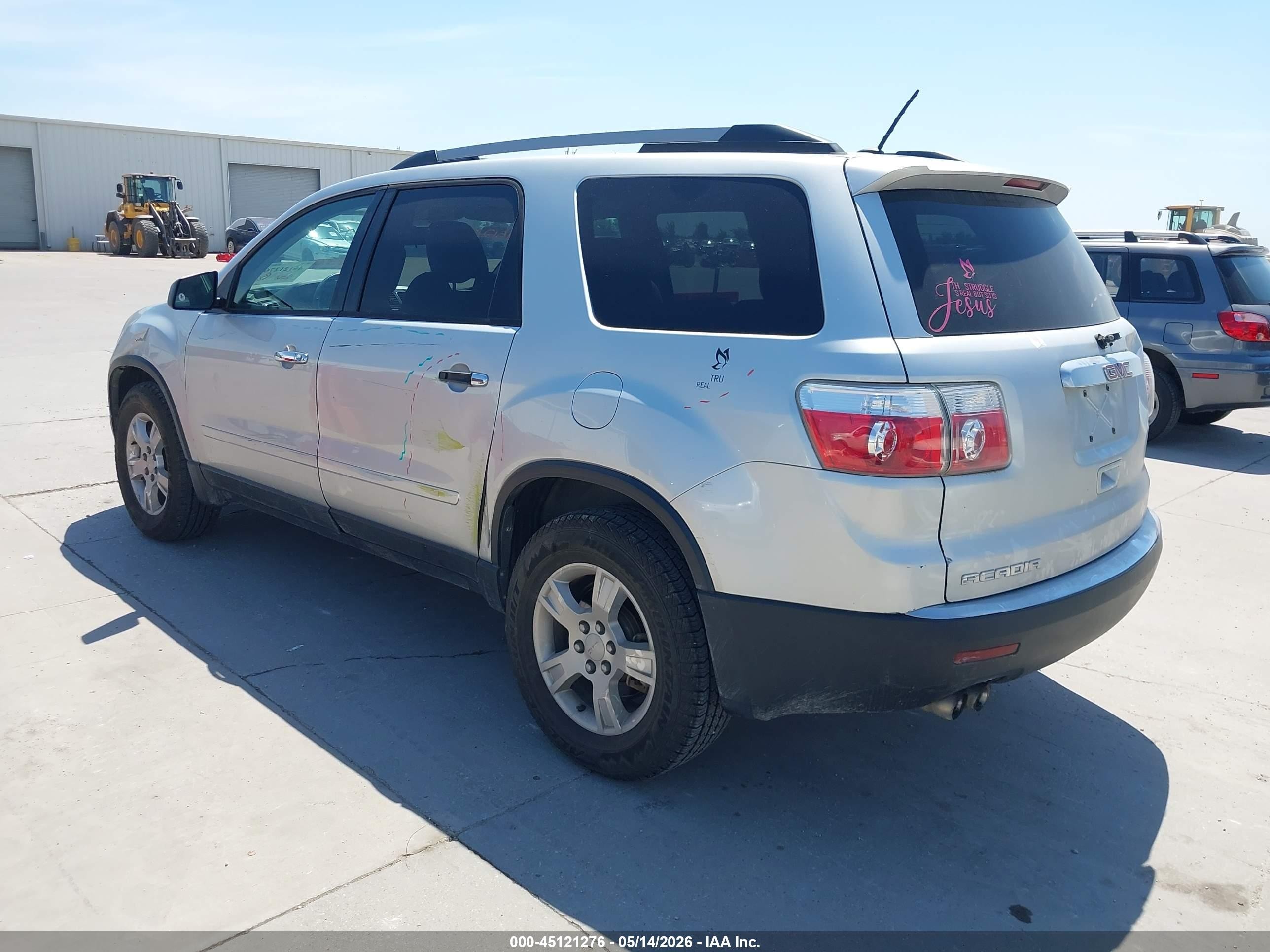 2011 Gmc Acadia Sl Silver vin: 1GKKRNED2BJ279184