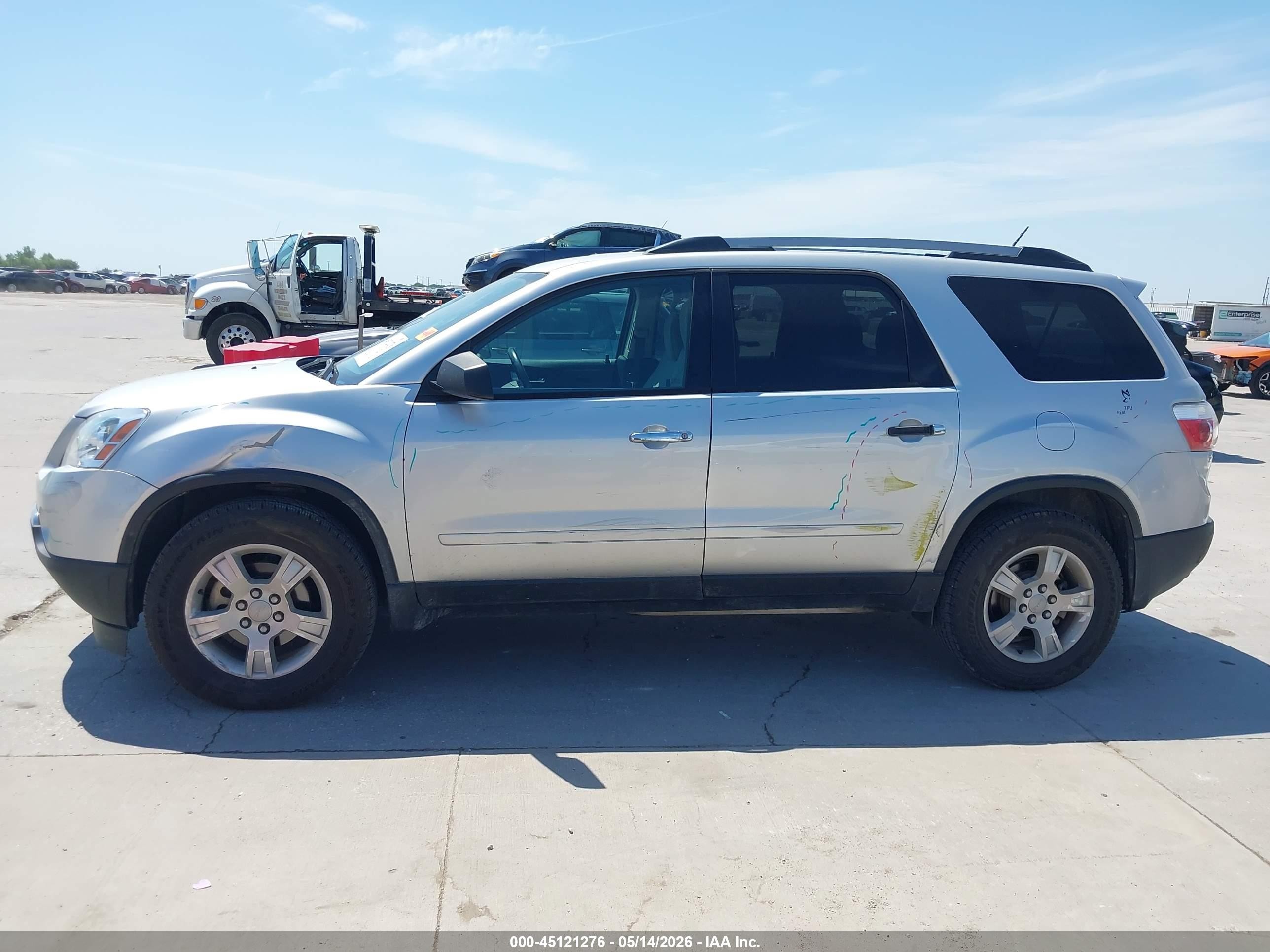 2011 Gmc Acadia Sl Silver vin: 1GKKRNED2BJ279184