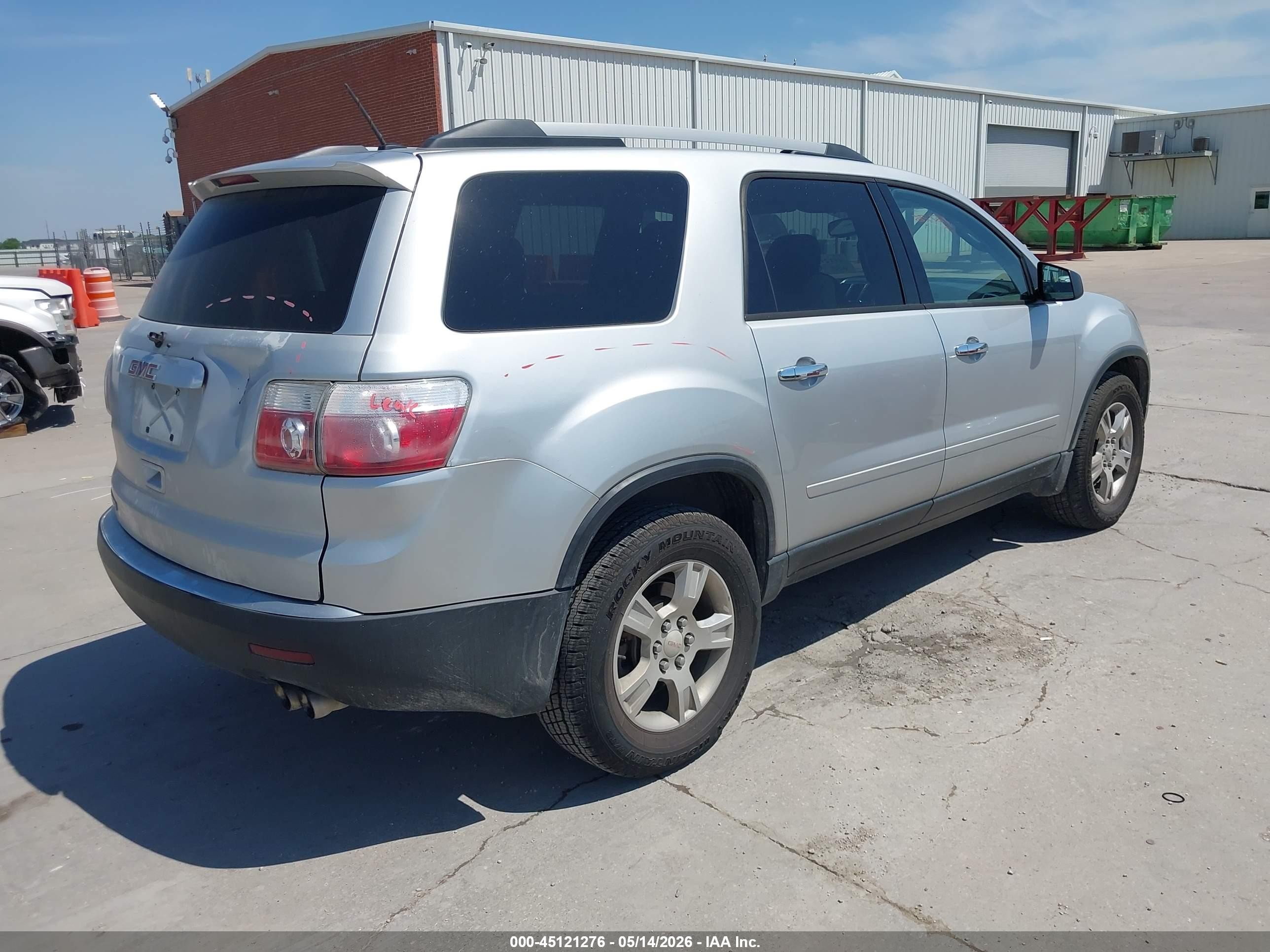 2011 Gmc Acadia Sl Silver vin: 1GKKRNED2BJ279184