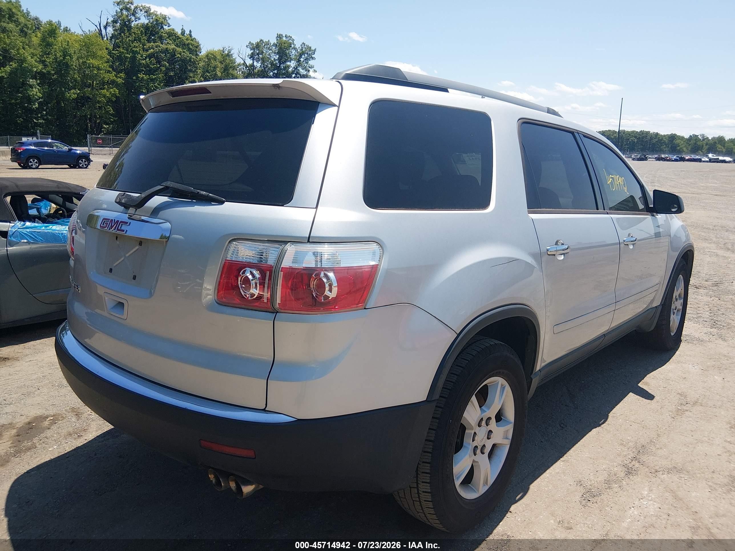 2012 Gmc Acadia Sl Silver vin: 1GKKRNED2CJ286315