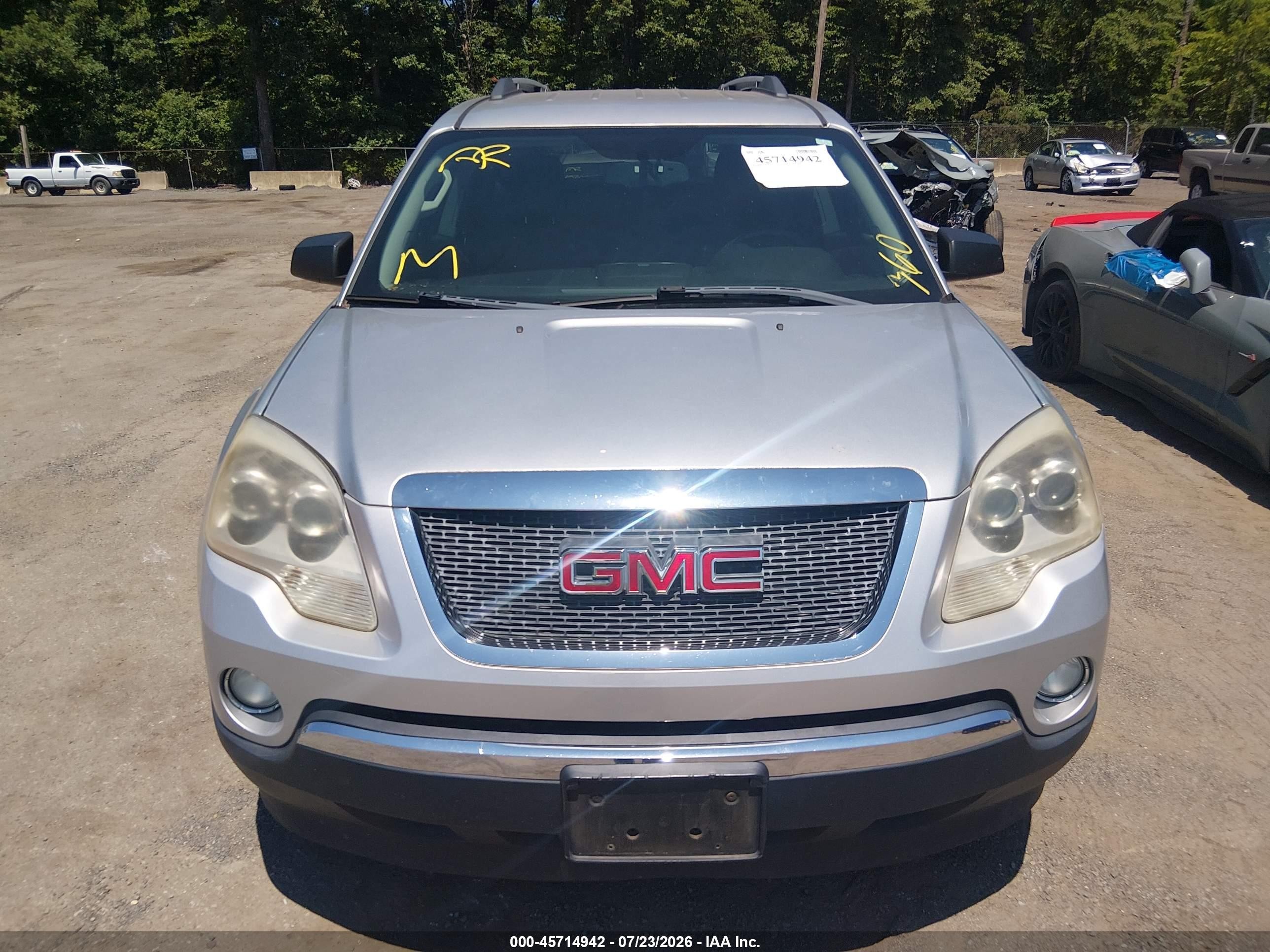 2012 Gmc Acadia Sl Silver vin: 1GKKRNED2CJ286315