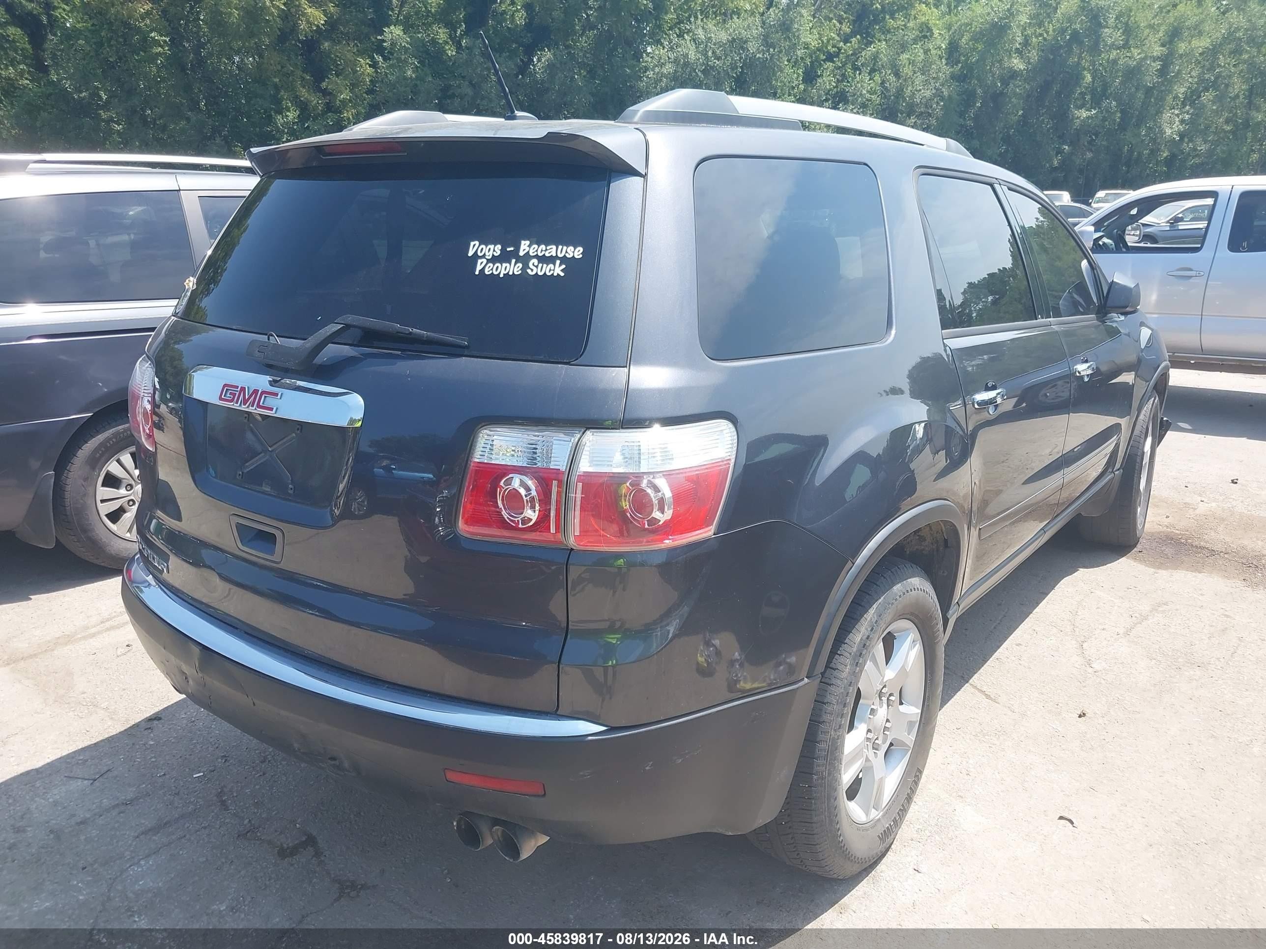 2012 Gmc Acadia Sl Gray vin: 1GKKRNED2CJ352121