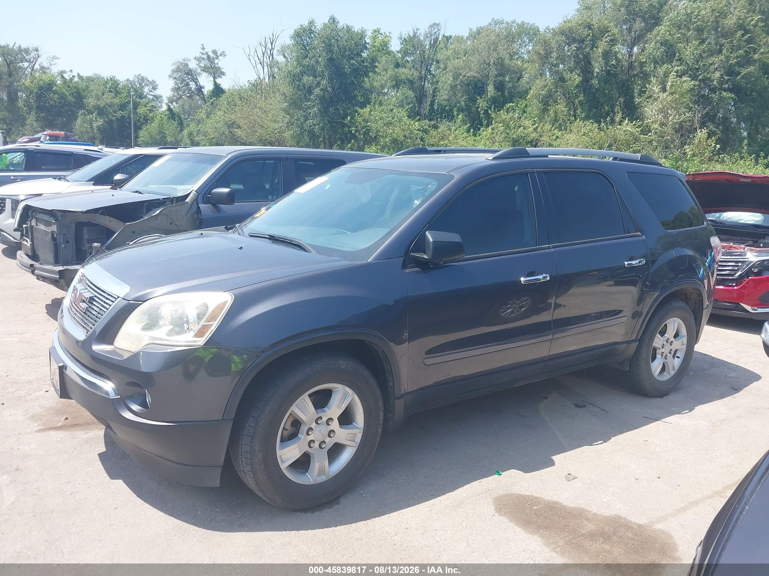 2012 Gmc Acadia Sl Gray vin: 1GKKRNED2CJ352121