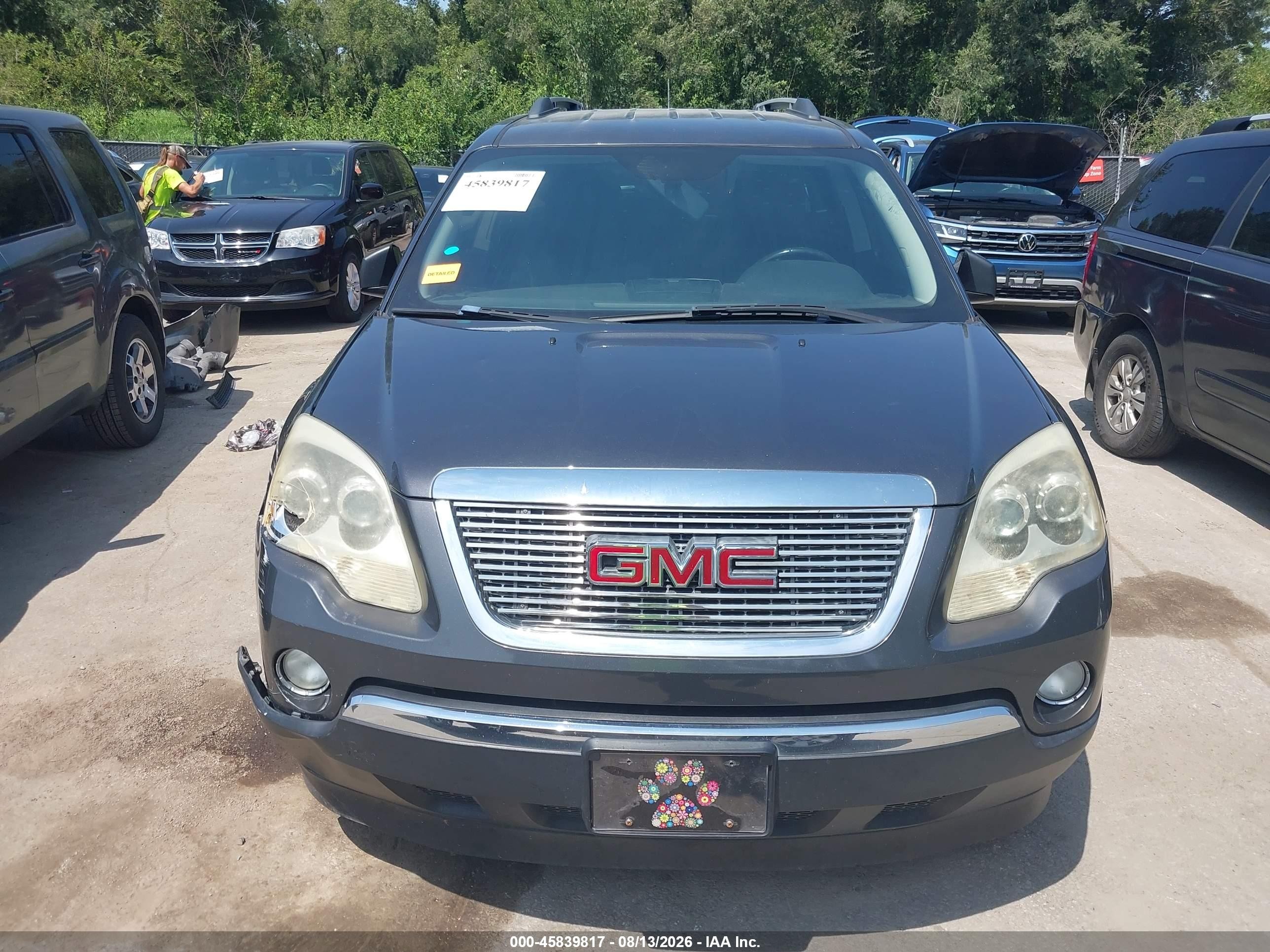 2012 Gmc Acadia Sl Gray vin: 1GKKRNED2CJ352121
