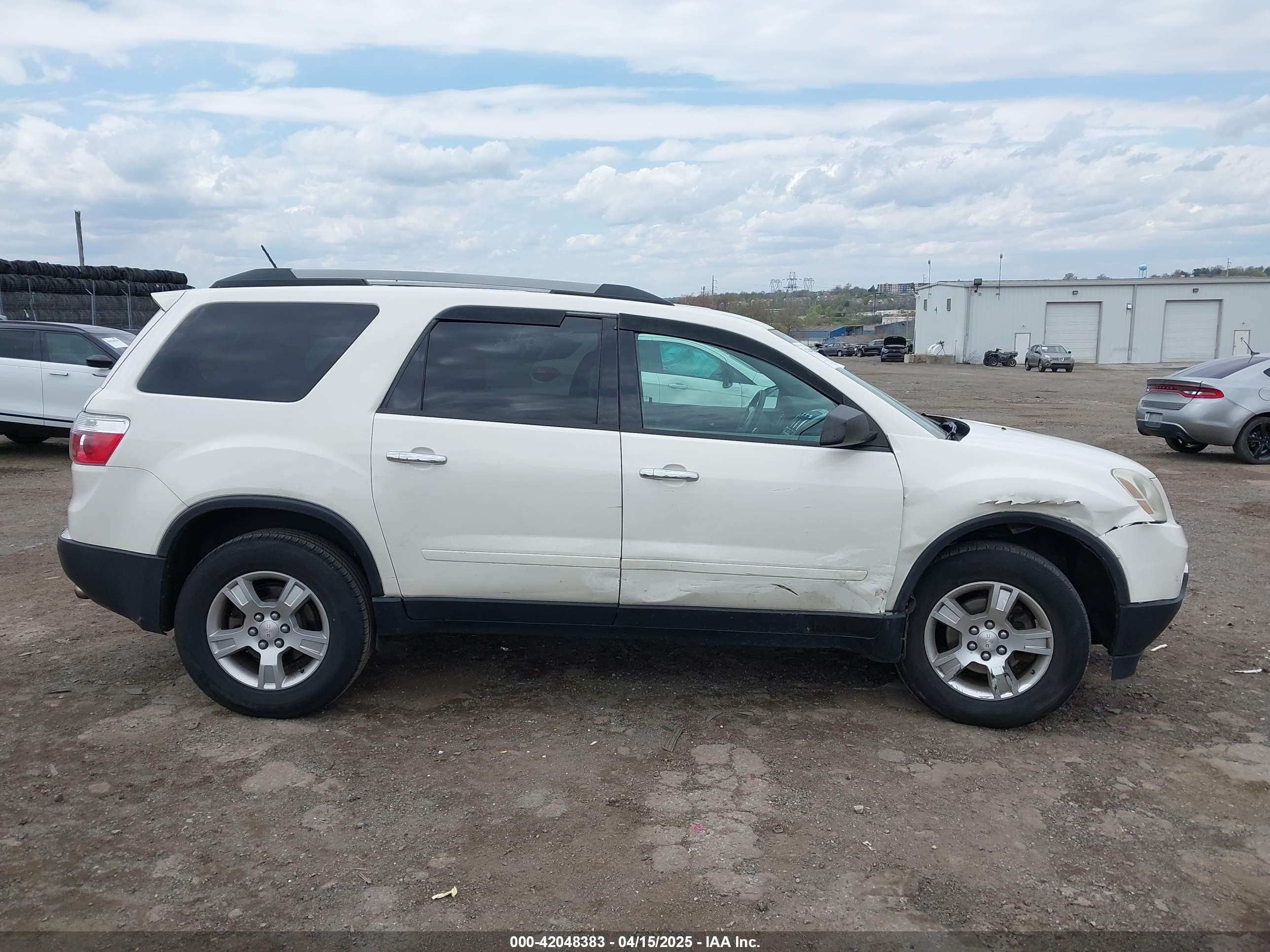 2012 Gmc Acadia Sl Белый vin: 1GKKRNED2CJ386706