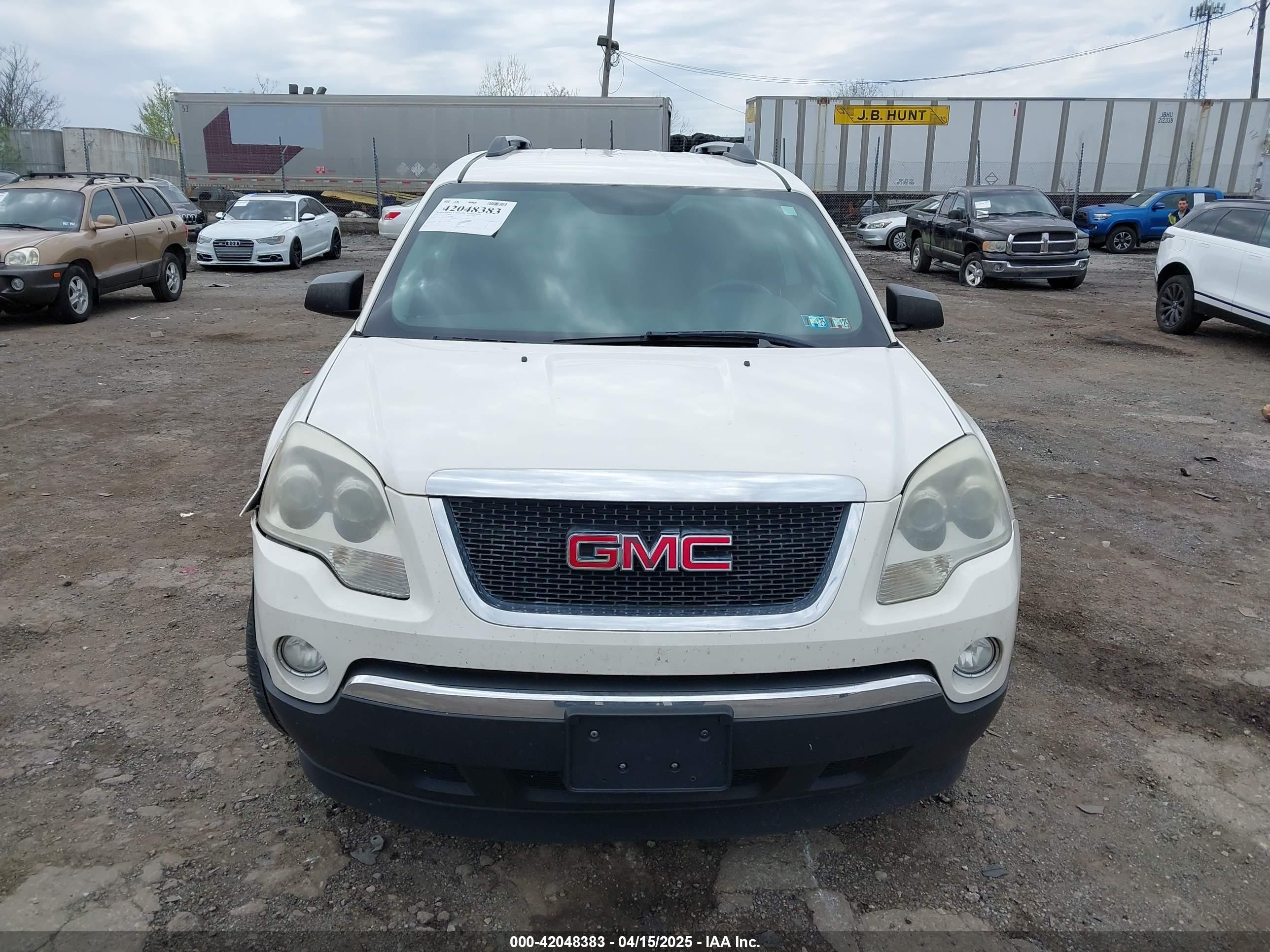 2012 Gmc Acadia Sl Белый vin: 1GKKRNED2CJ386706