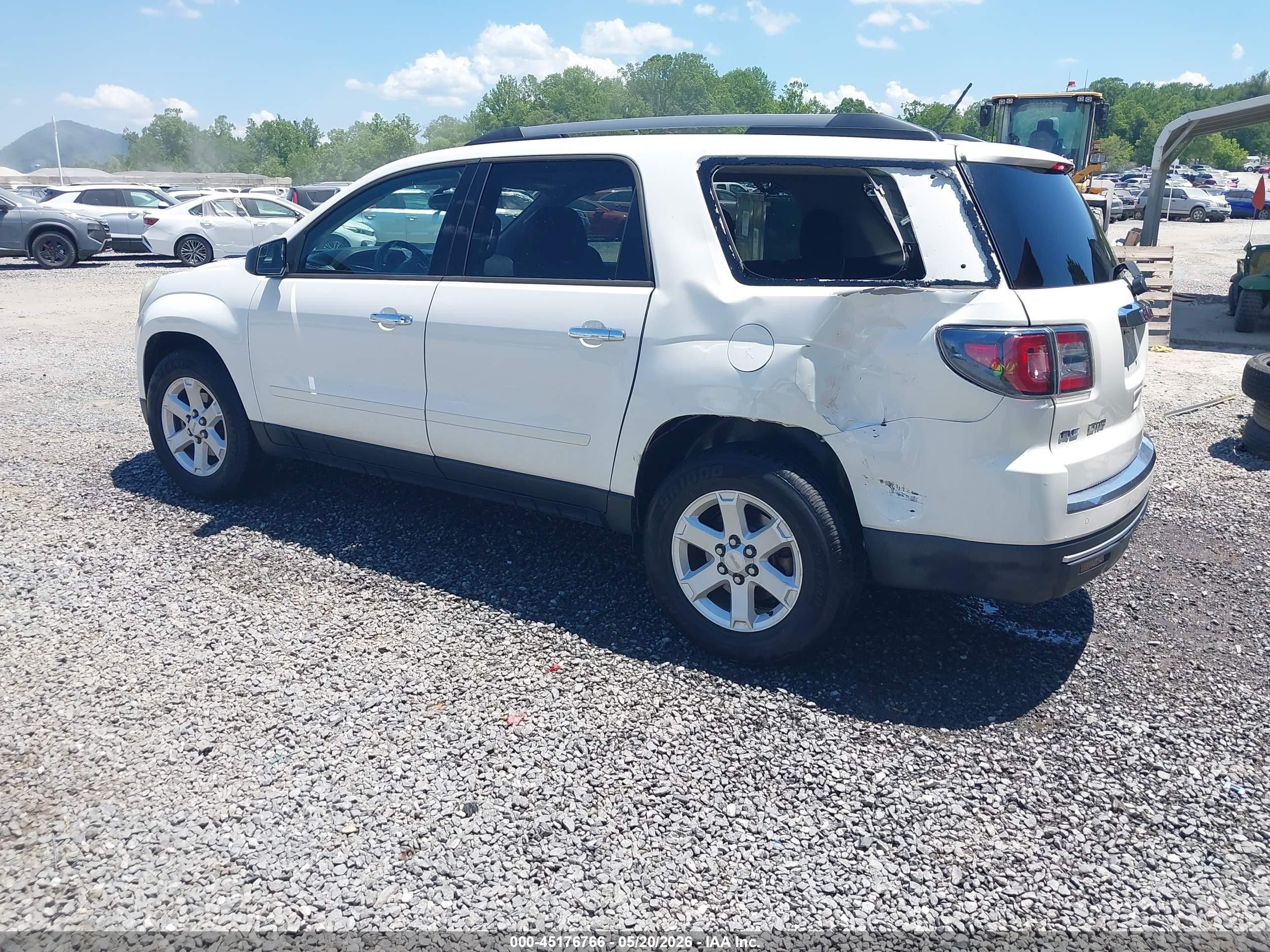 2013 Gmc Acadia Sle-1 White vin: 1GKKRNED2DJ174129