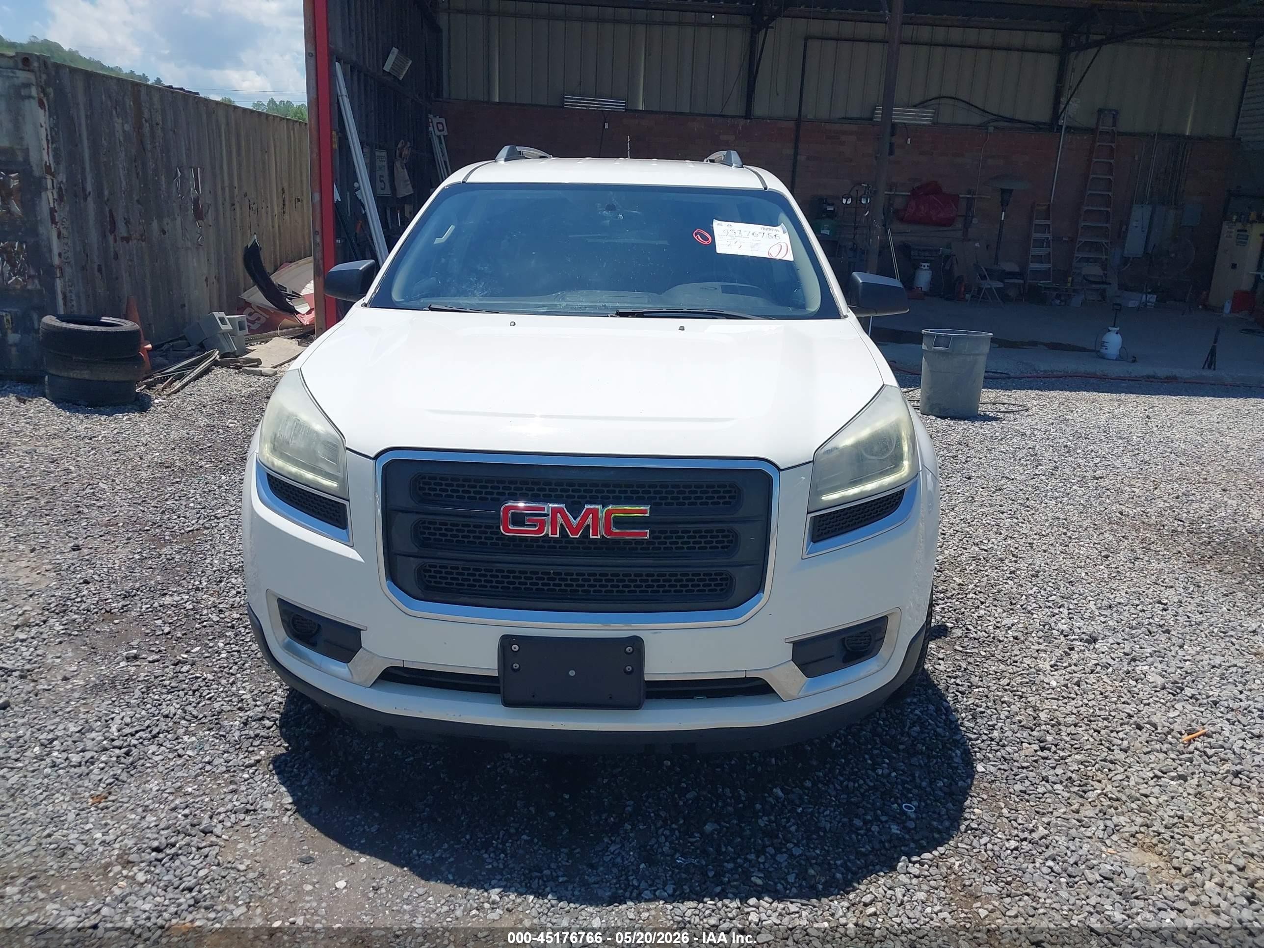 2013 Gmc Acadia Sle-1 White vin: 1GKKRNED2DJ174129