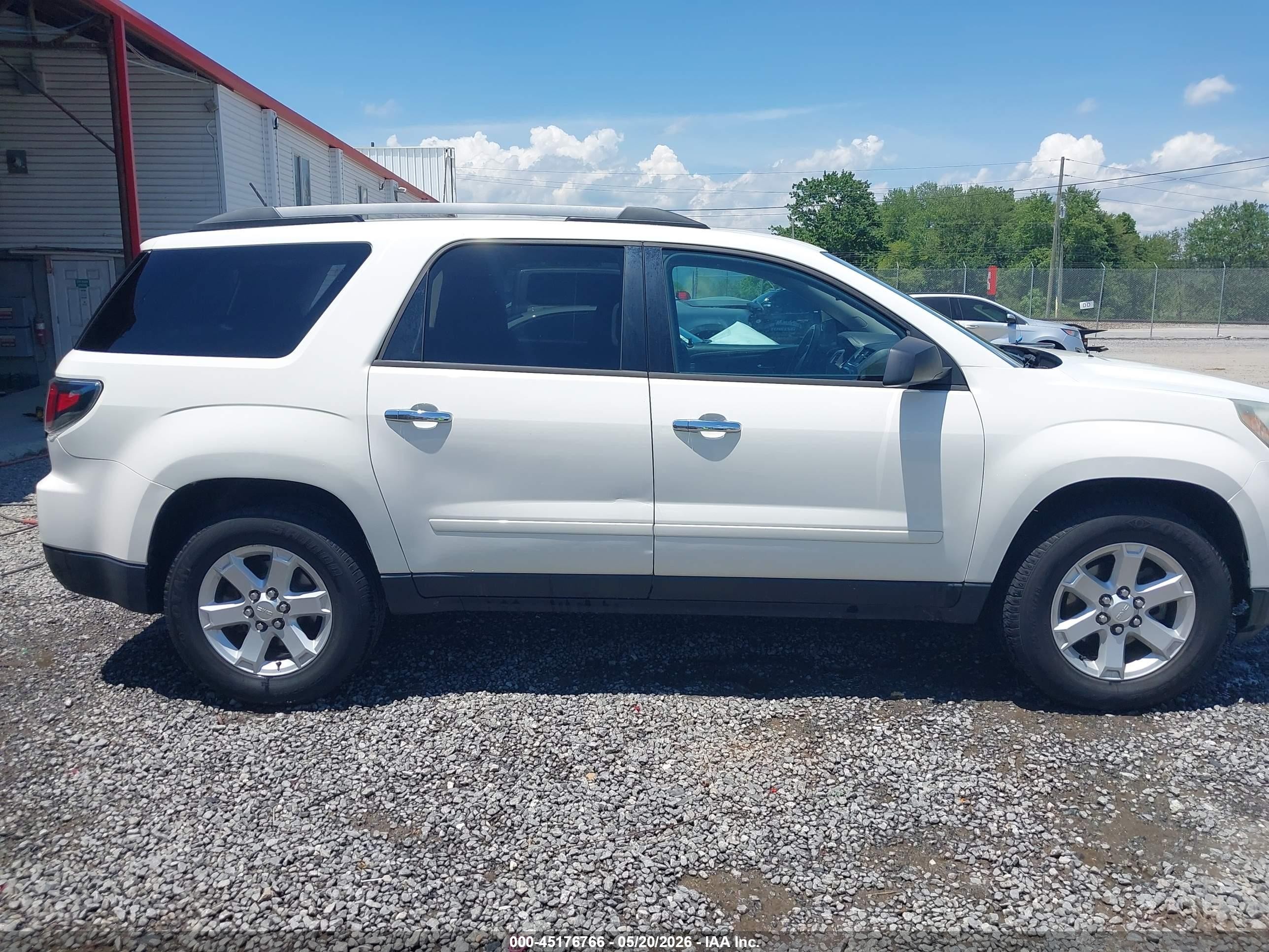 2013 Gmc Acadia Sle-1 White vin: 1GKKRNED2DJ174129