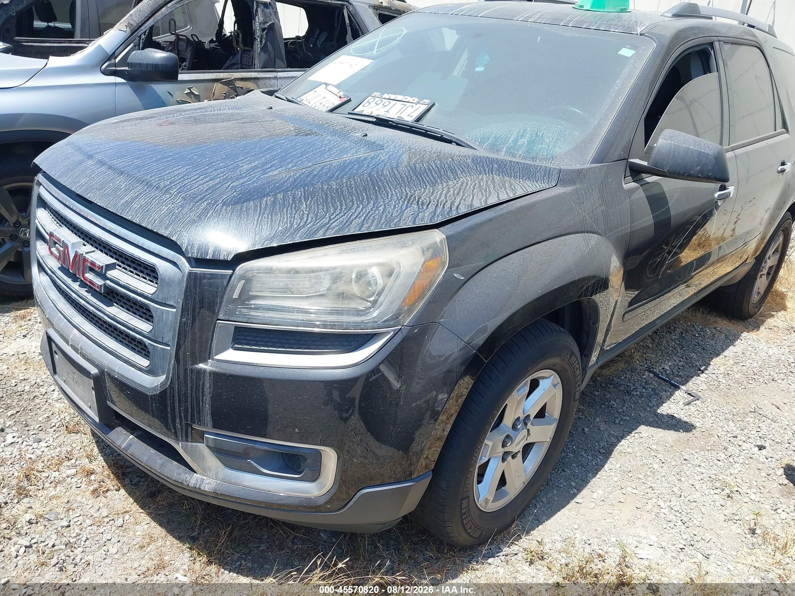2015 Gmc Acadia Sle-1 Black vin: 1GKKRNED2FJ140842