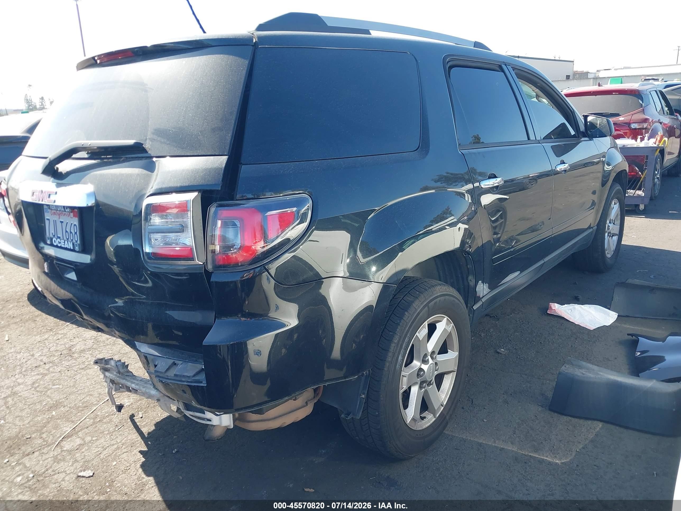 2015 Gmc Acadia Sle-1 Black vin: 1GKKRNED2FJ140842