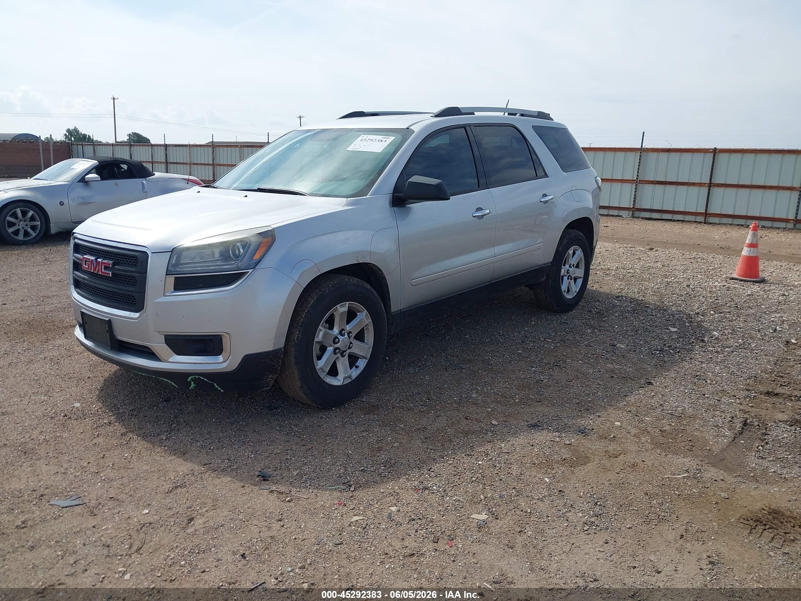 2015 Gmc Acadia Sle-1 Silver vin: 1GKKRNED2FJ274489