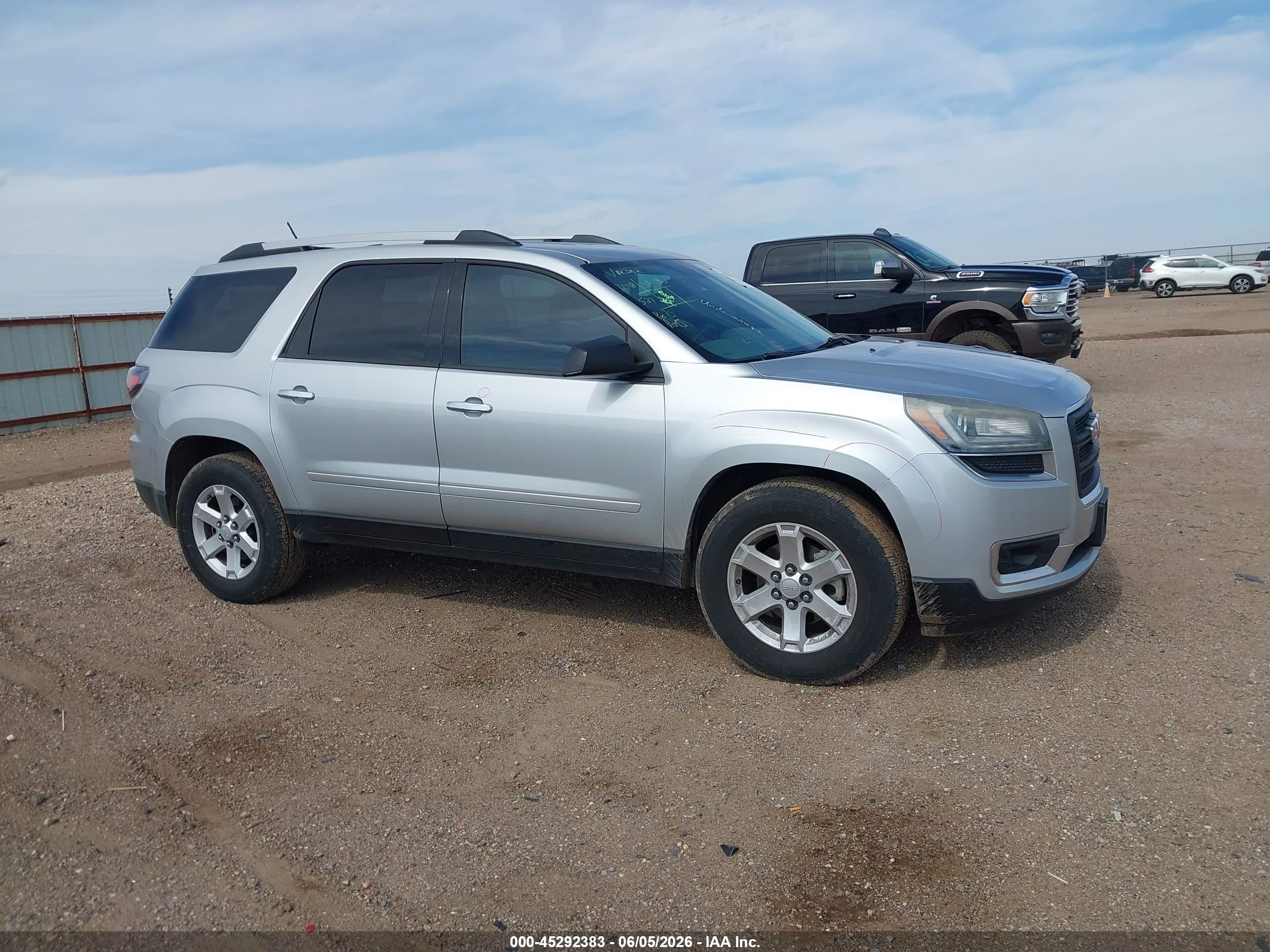 2015 Gmc Acadia Sle-1 Silver vin: 1GKKRNED2FJ274489