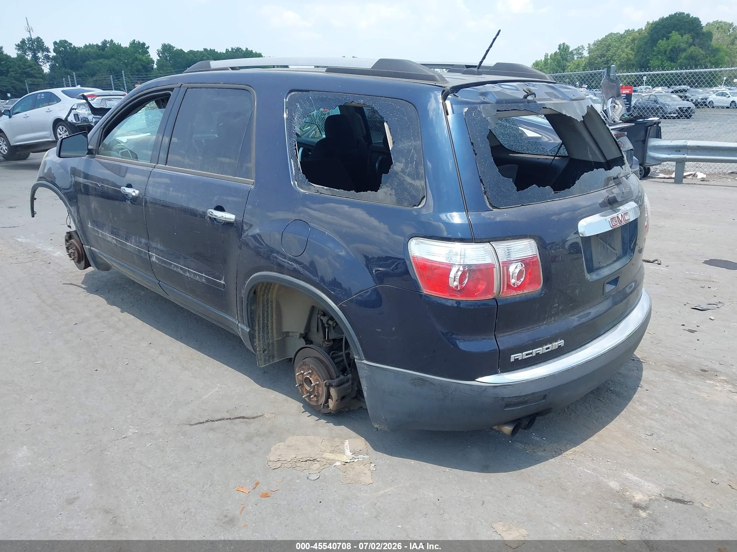 2012 Gmc Acadia Sl Dark Blue vin: 1GKKRNED3CJ173120