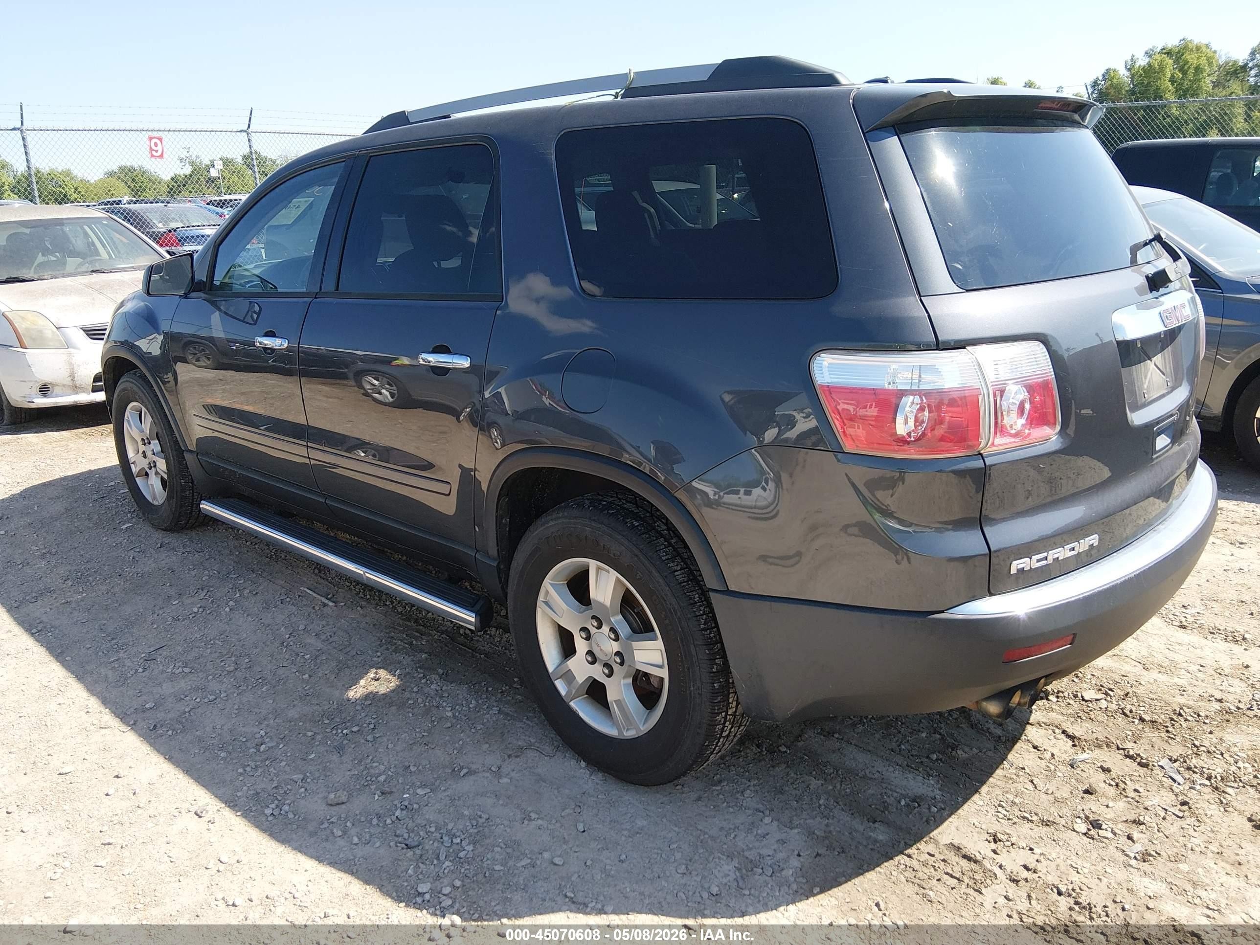 2012 Gmc Acadia Sl Серый vin: 1GKKRNED3CJ390019
