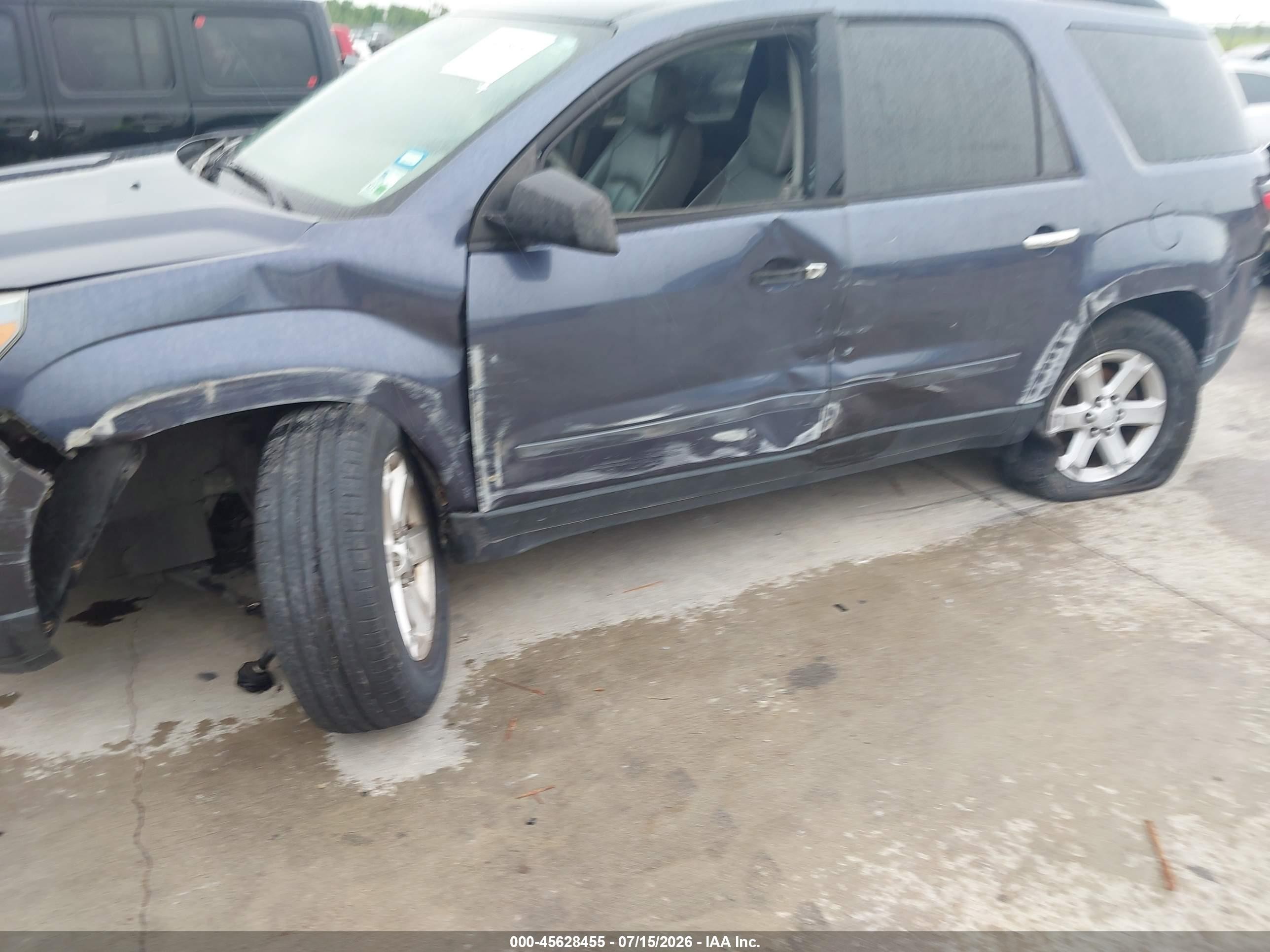 2014 Gmc Acadia Sle-1 Blue vin: 1GKKRNED3EJ189949