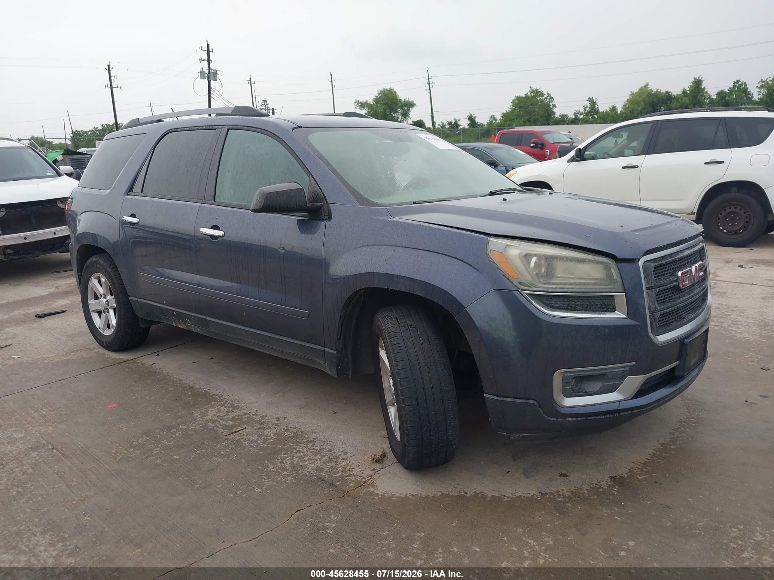 2014 Gmc Acadia Sle-1 Синий vin: 1GKKRNED3EJ189949
