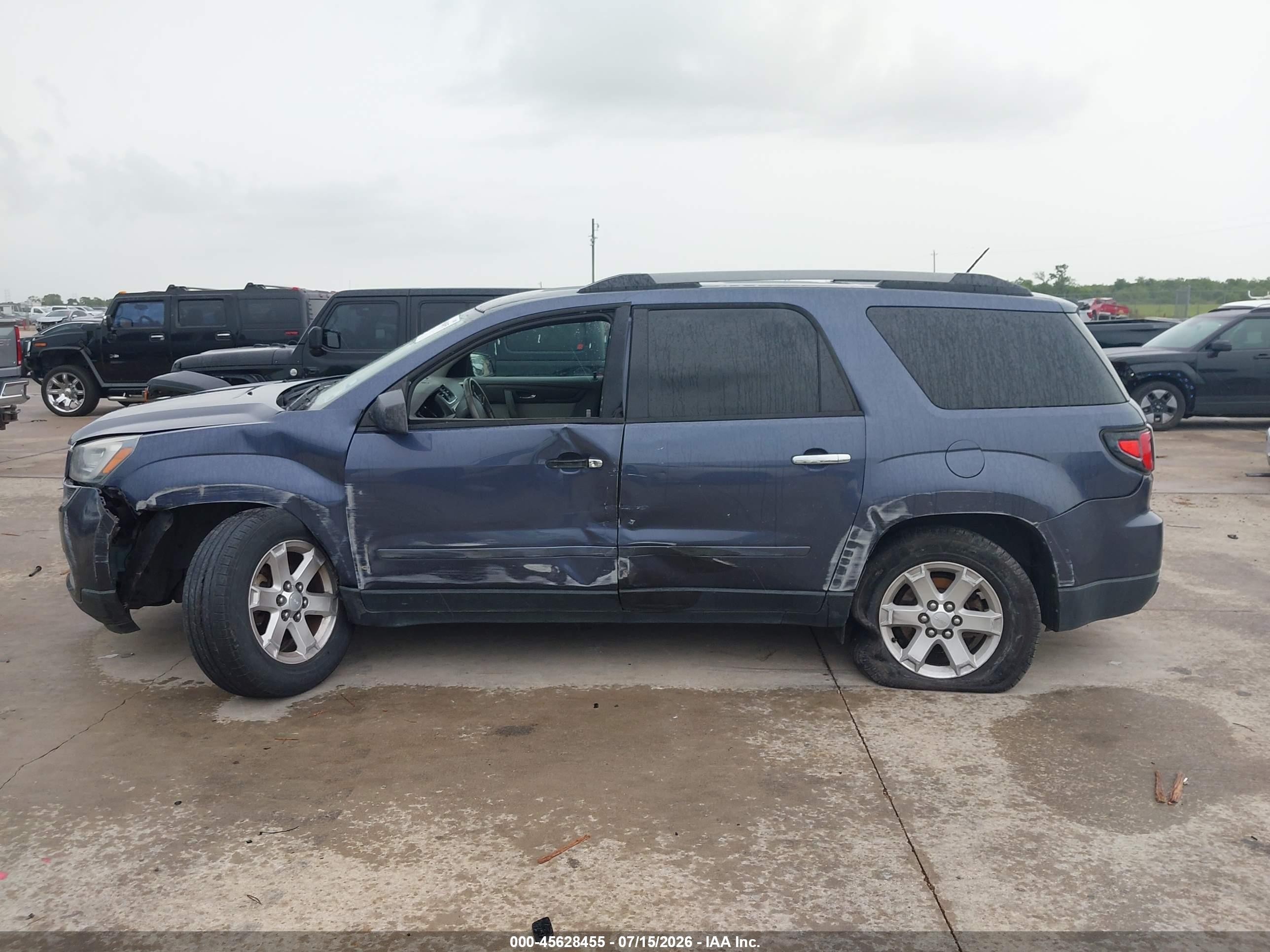 2014 Gmc Acadia Sle-1 Blue vin: 1GKKRNED3EJ189949