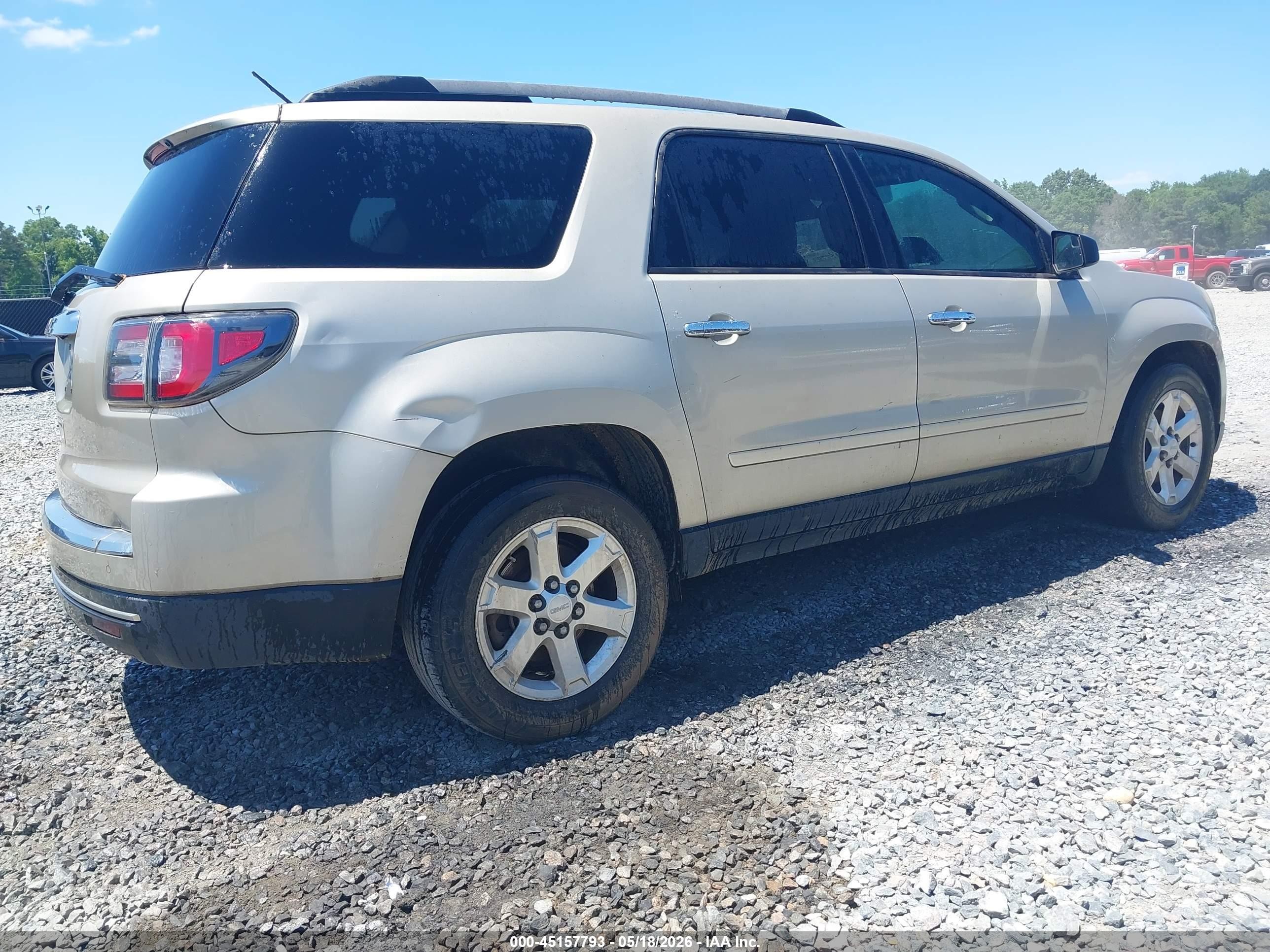 2014 Gmc Acadia Sle-1 Gold vin: 1GKKRNED3EJ374468