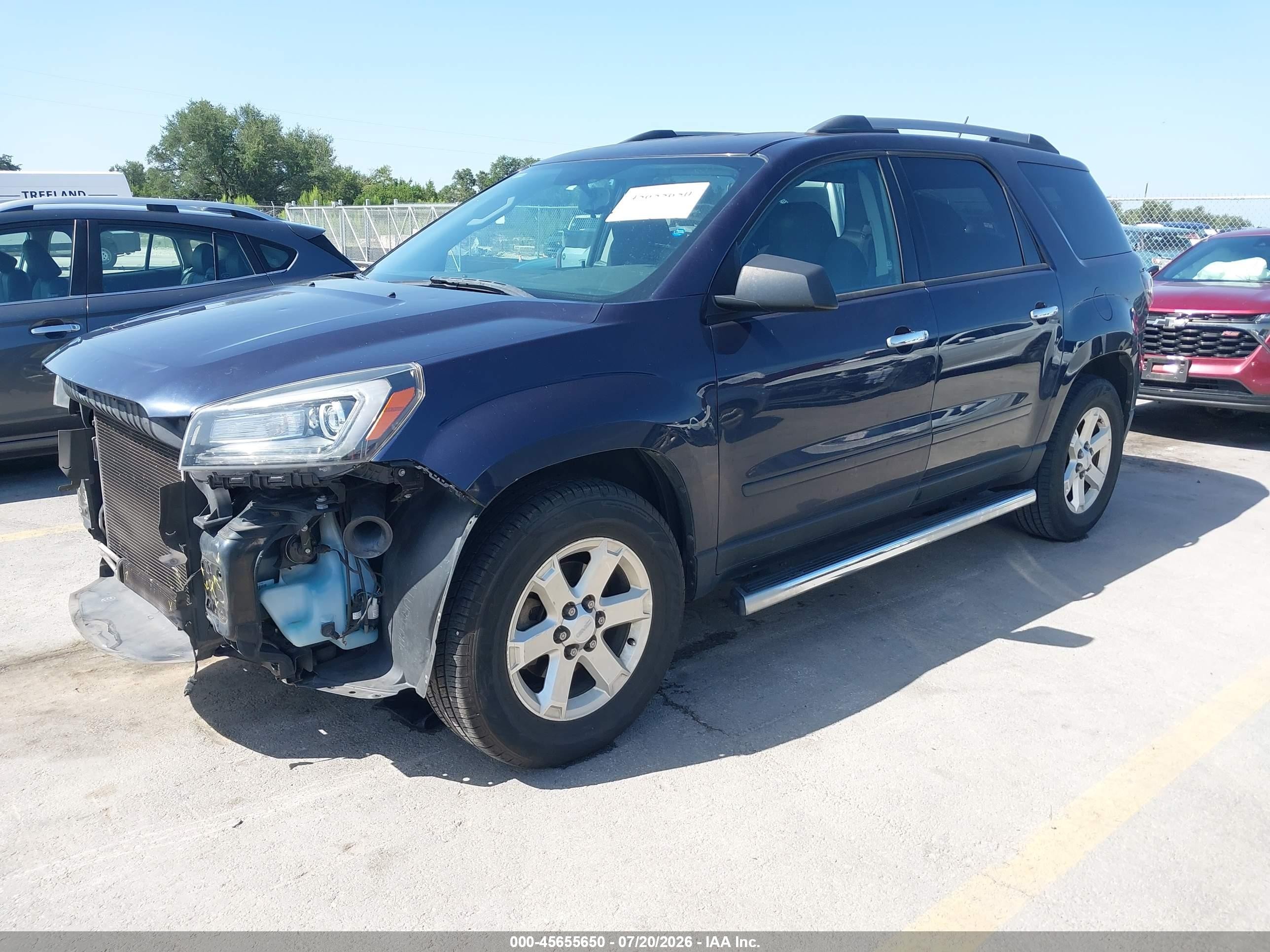 2015 Gmc Acadia Sle-1 Dark Blue vin: 1GKKRNED3FJ101791