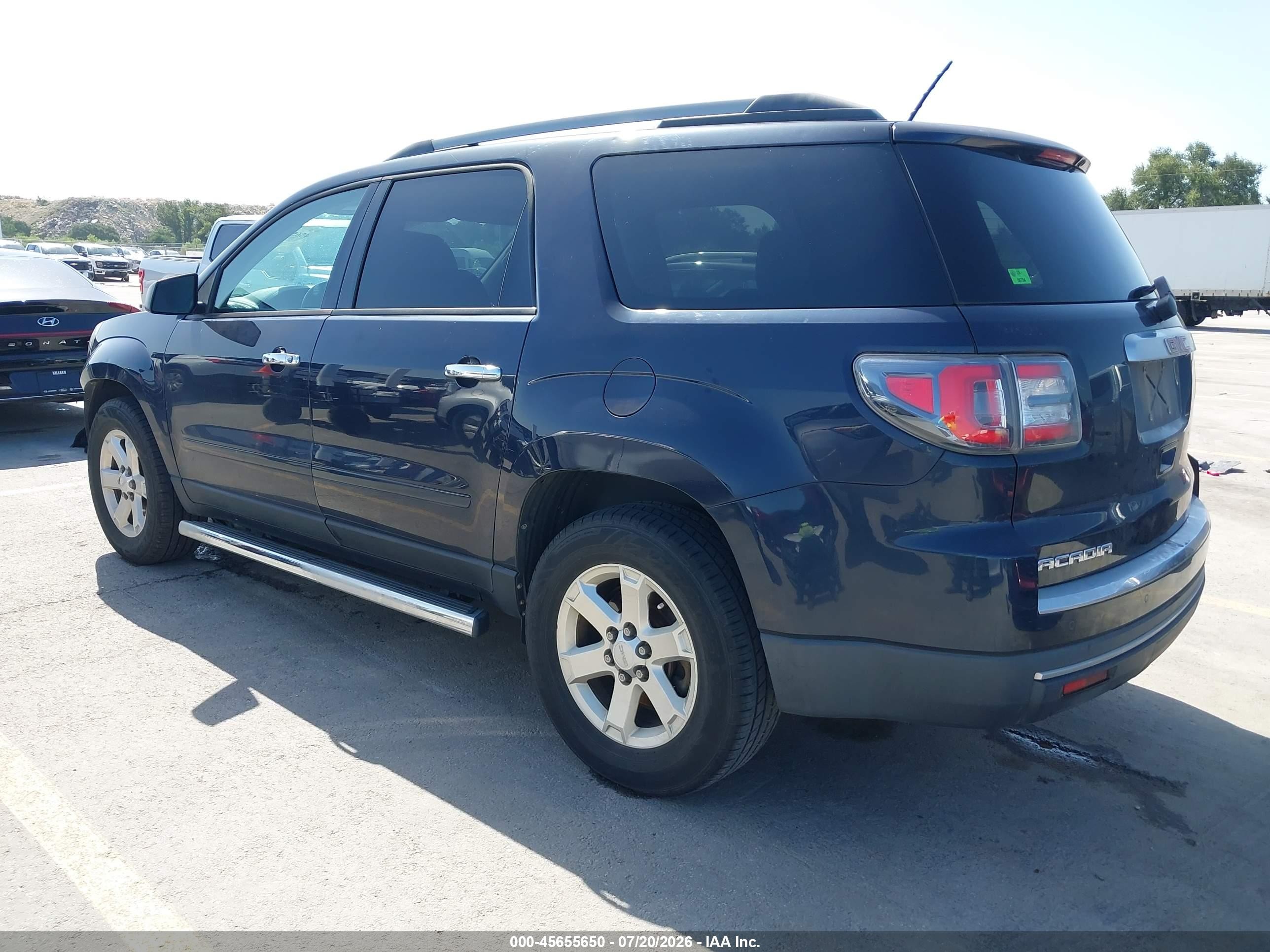 2015 Gmc Acadia Sle-1 Dark Blue vin: 1GKKRNED3FJ101791
