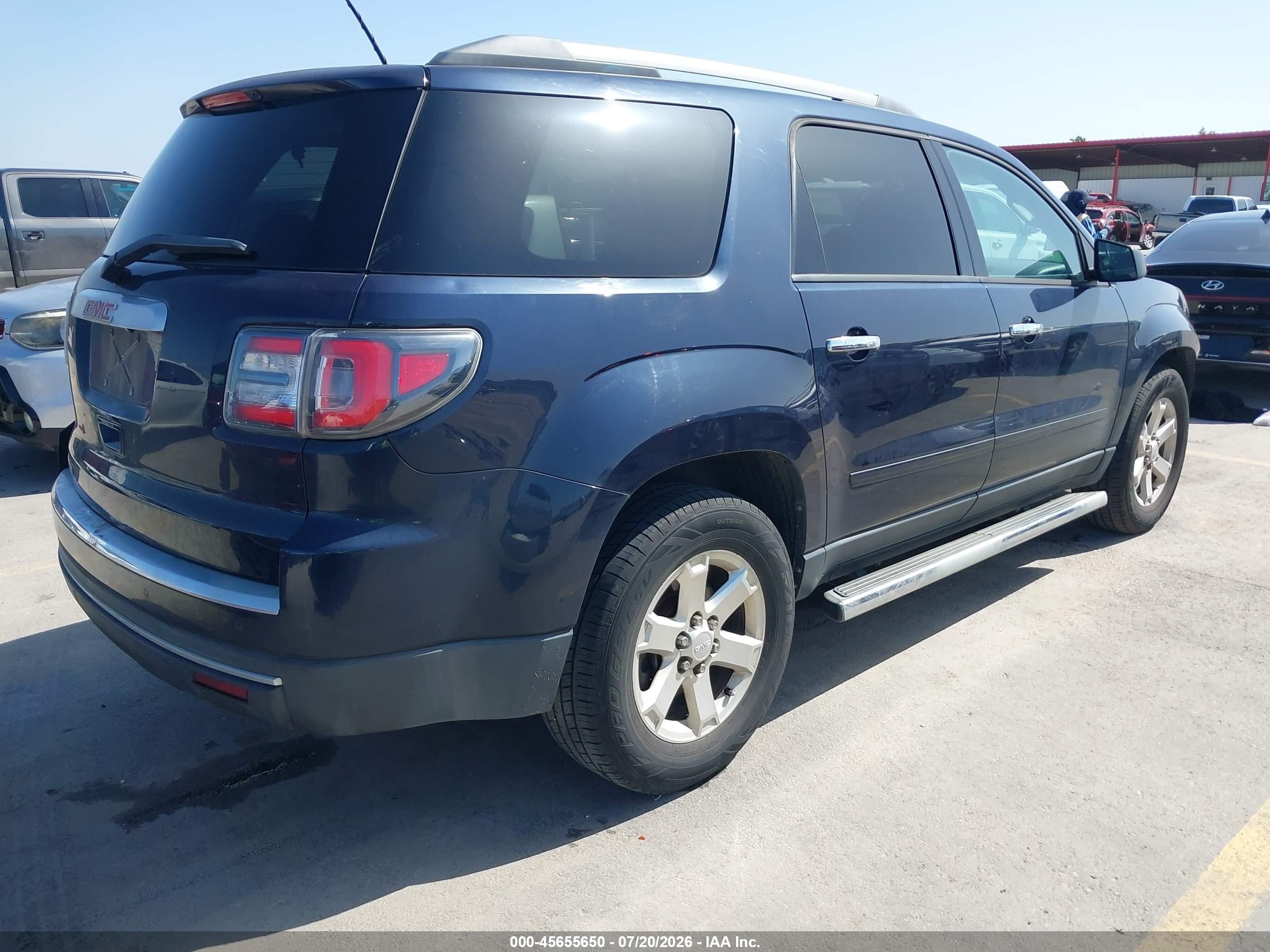 2015 Gmc Acadia Sle-1 Dark Blue vin: 1GKKRNED3FJ101791