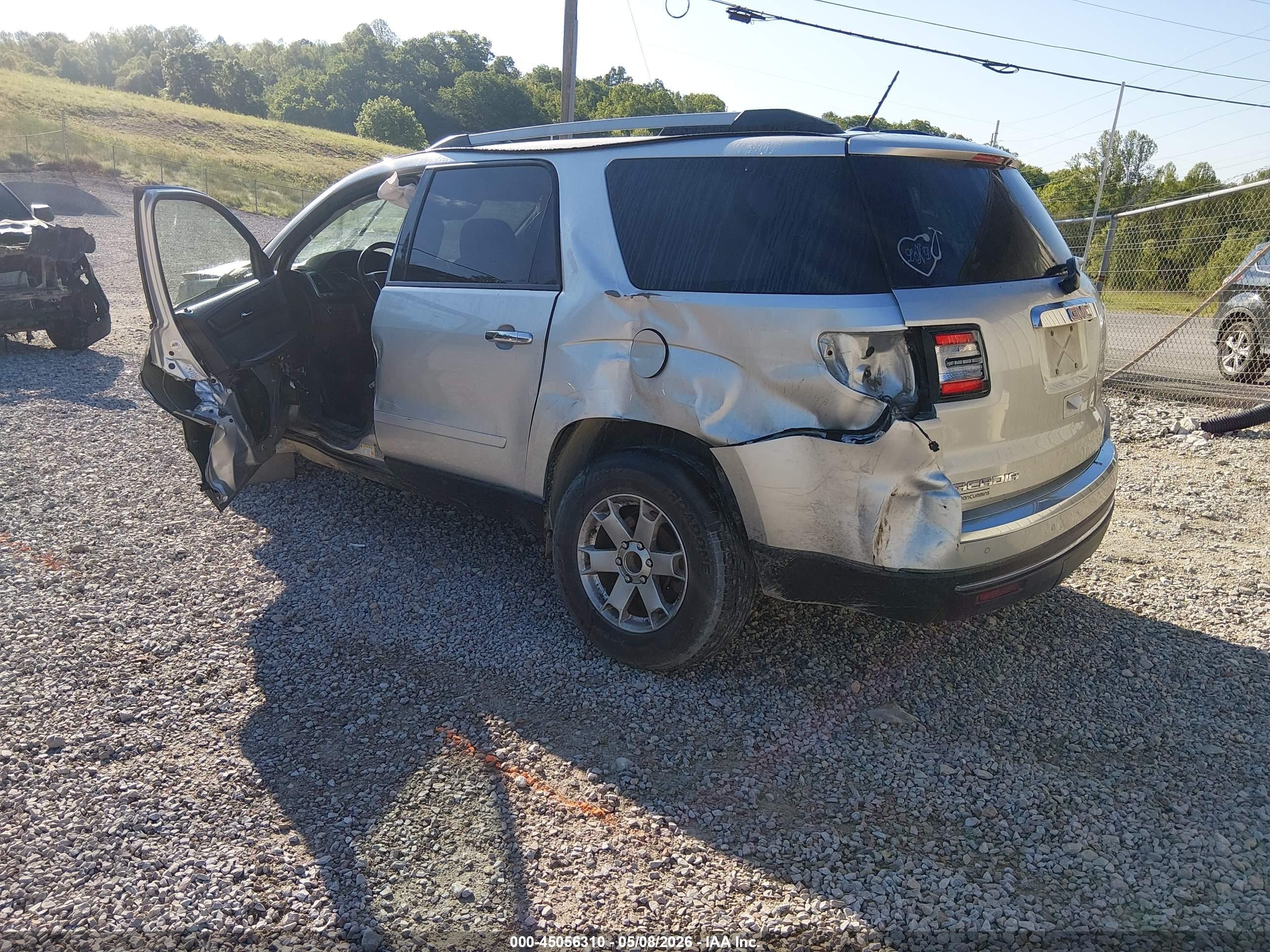 2015 Gmc Acadia Sle-1 Silver vin: 1GKKRNED3FJ155995