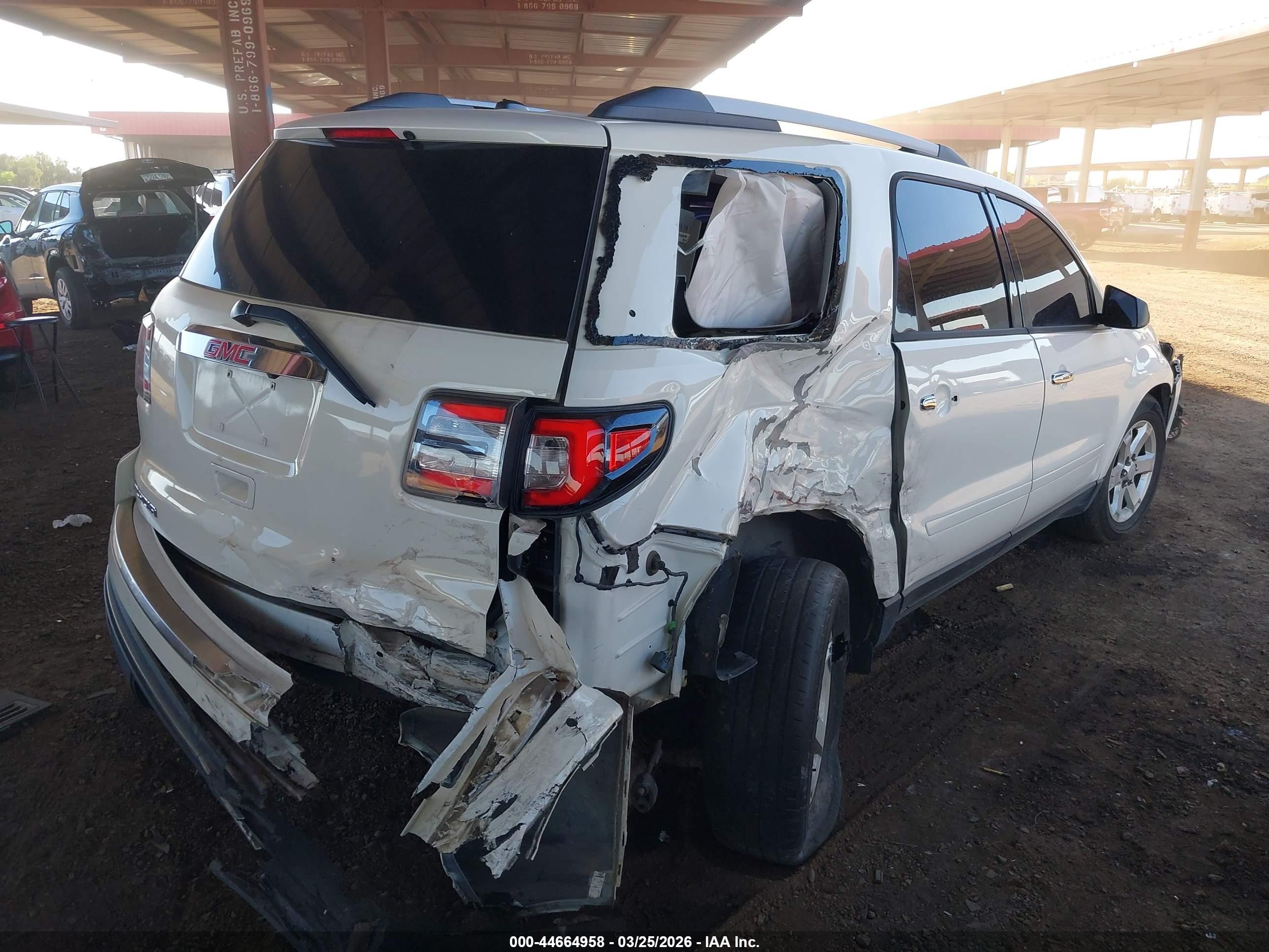 2015 Gmc Acadia Sle-1 White vin: 1GKKRNED3FJ216794