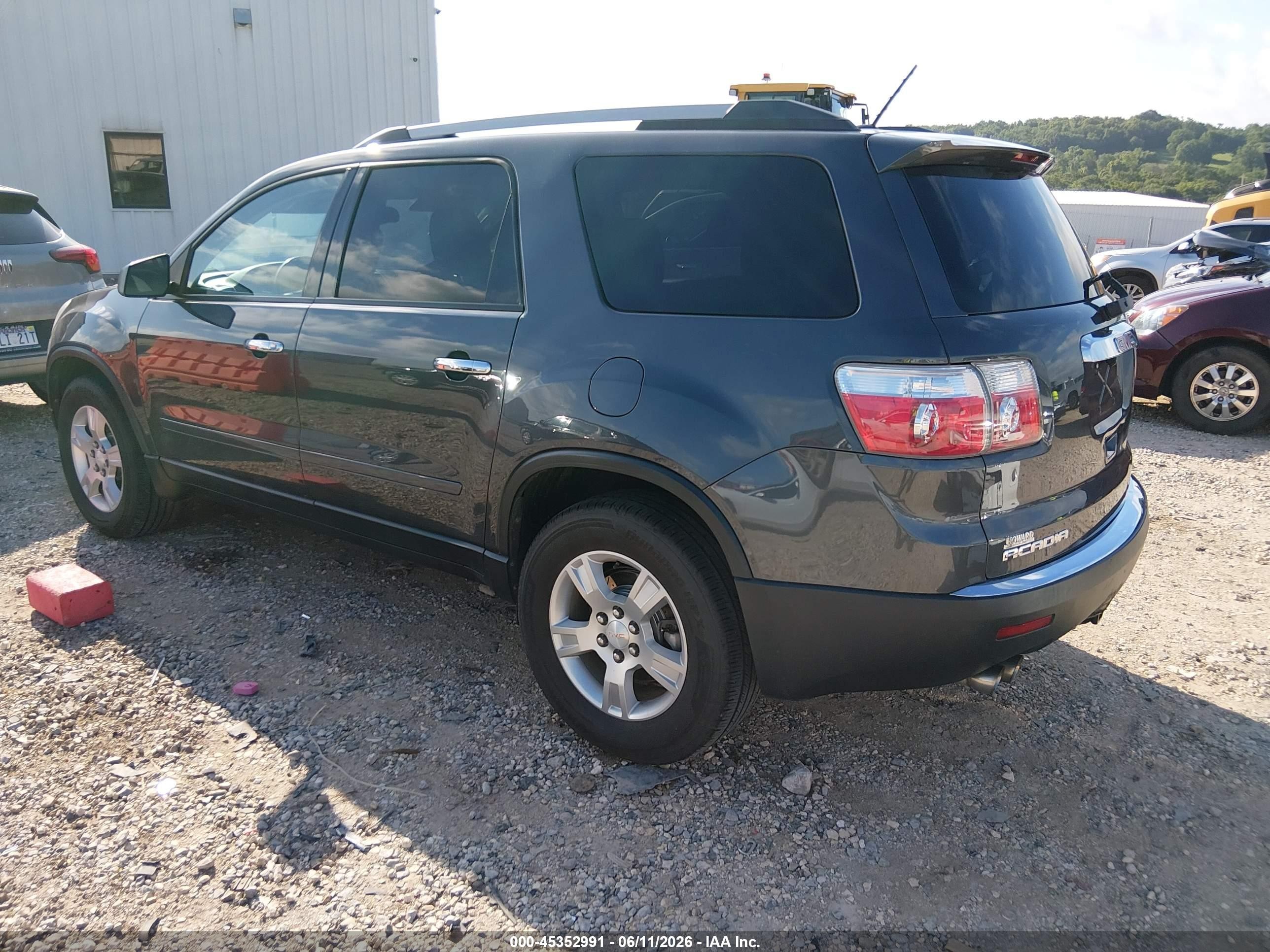 2012 Gmc Acadia Sl Gray vin: 1GKKRNED4CJ361869