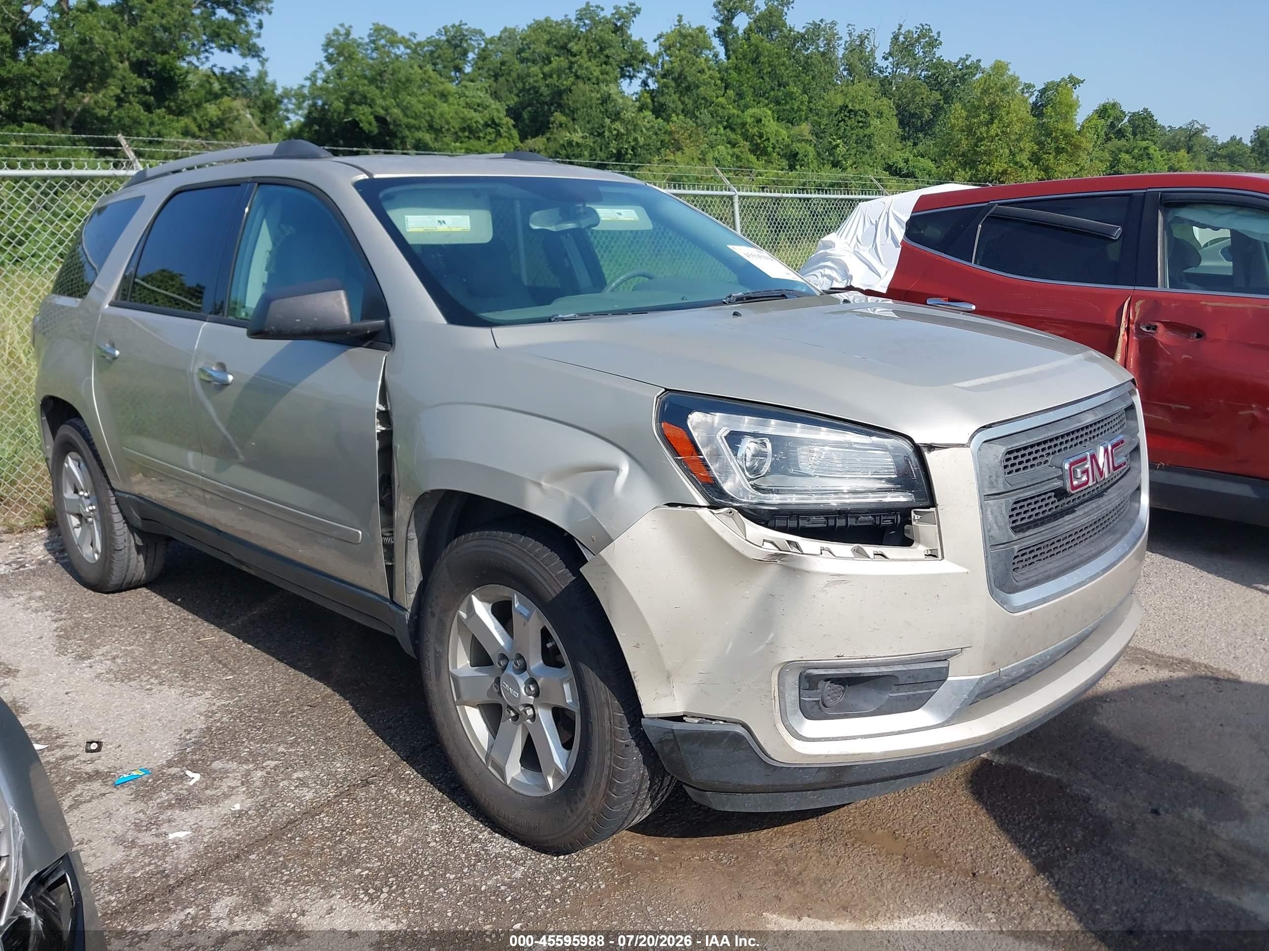 2014 Gmc Acadia Sle-1 Tan vin: 1GKKRNED4EJ215958
