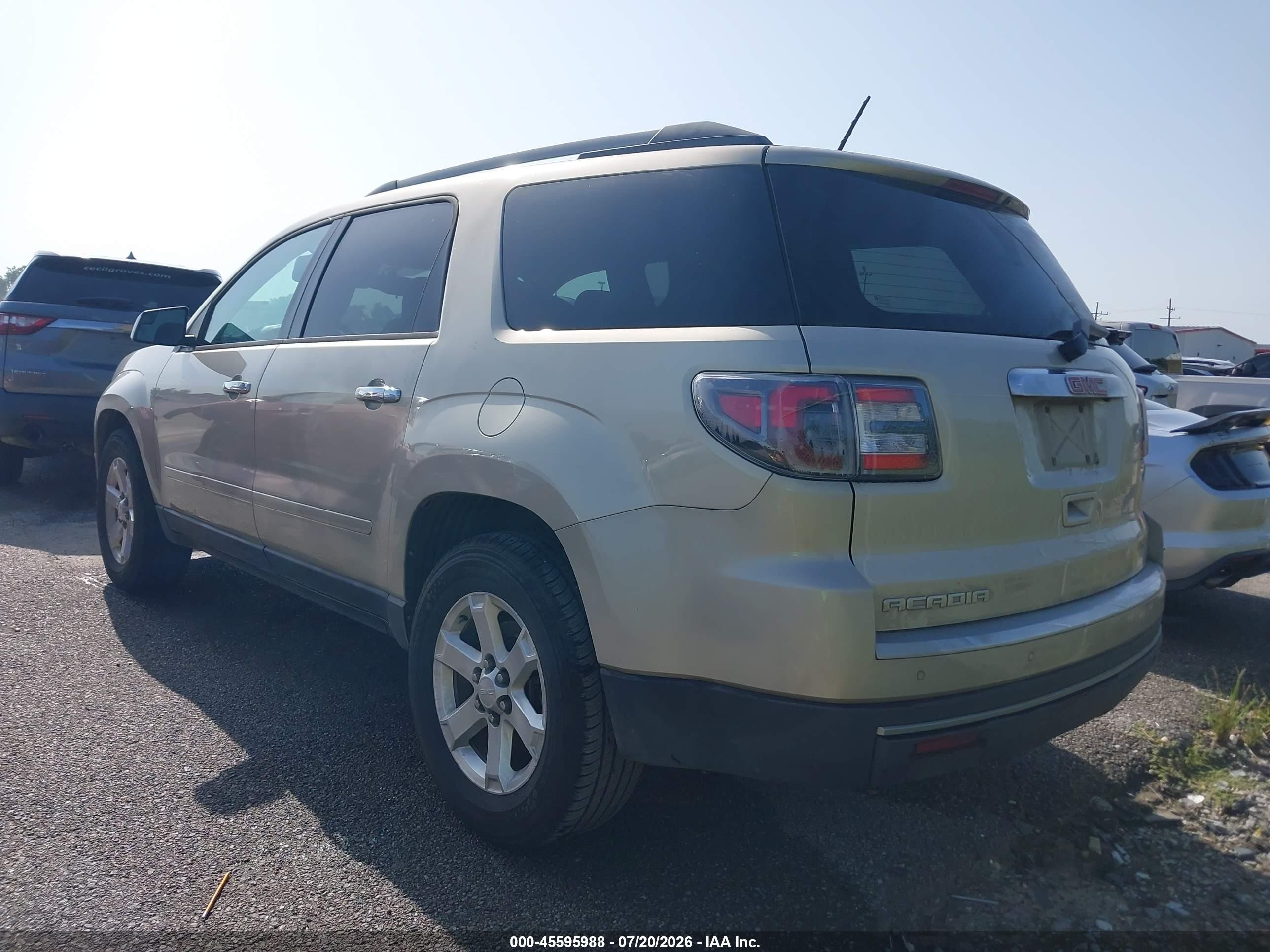 2014 Gmc Acadia Sle-1 Tan vin: 1GKKRNED4EJ215958