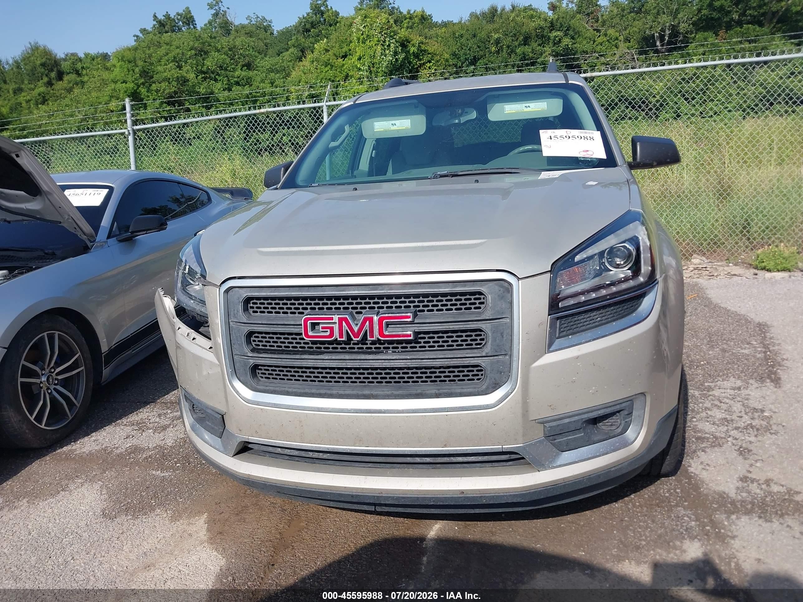 2014 Gmc Acadia Sle-1 Tan vin: 1GKKRNED4EJ215958