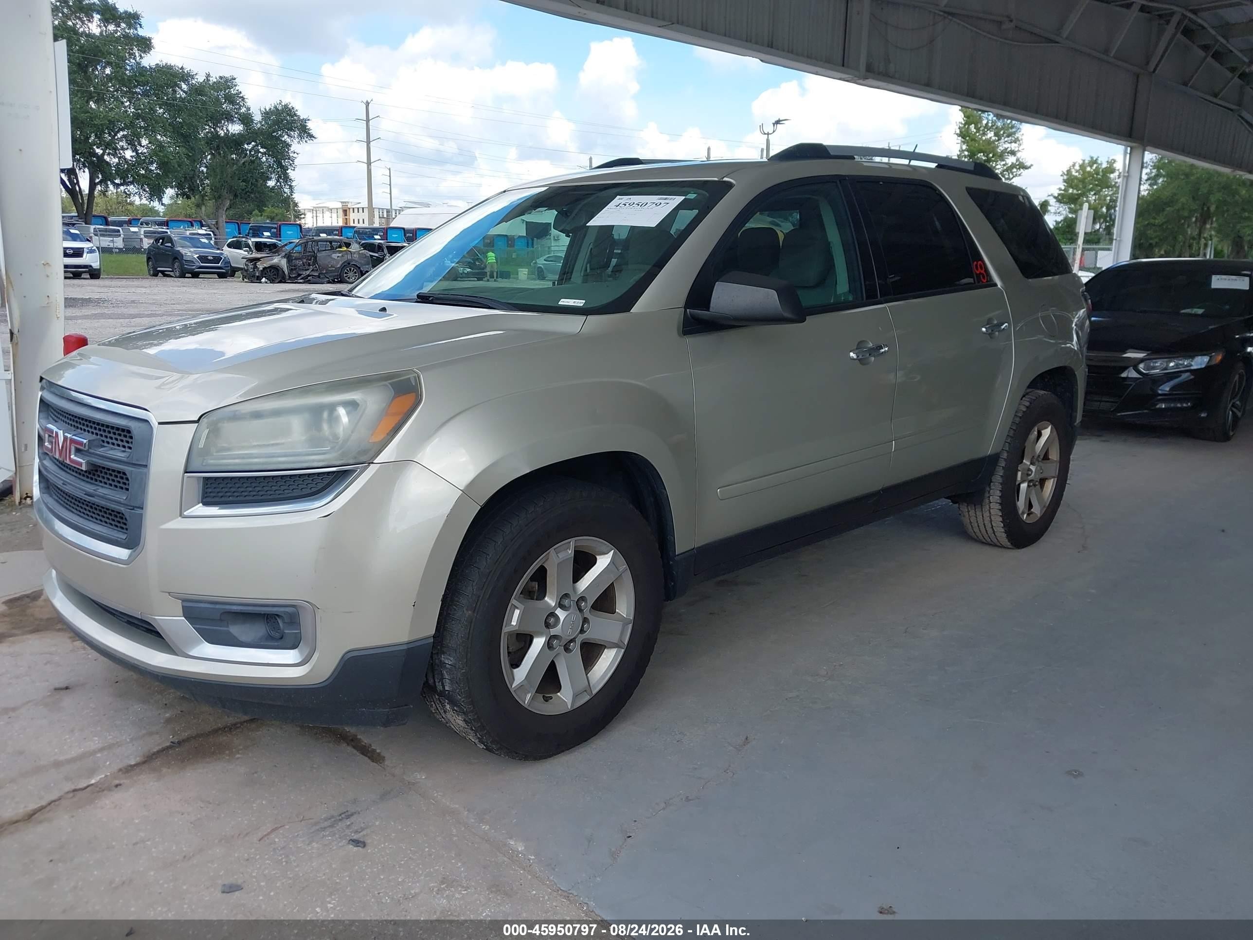 2015 Gmc Acadia Sle-1 Gold vin: 1GKKRNED5FJ136316